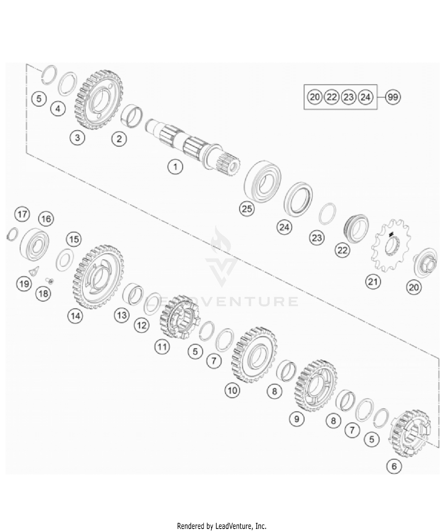 TRANSMISSION II - COUNTERSHAFT