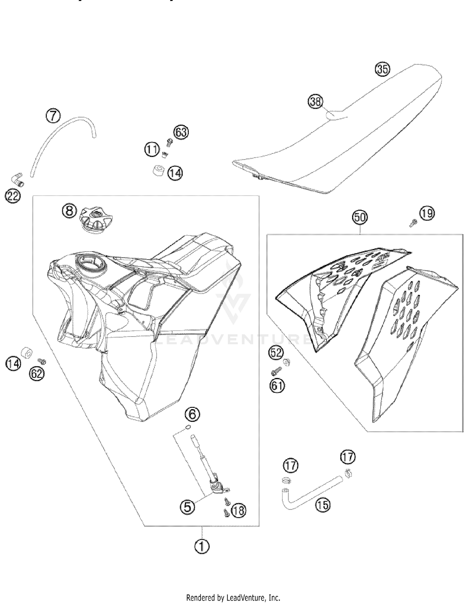 Tank, Seat, Cover