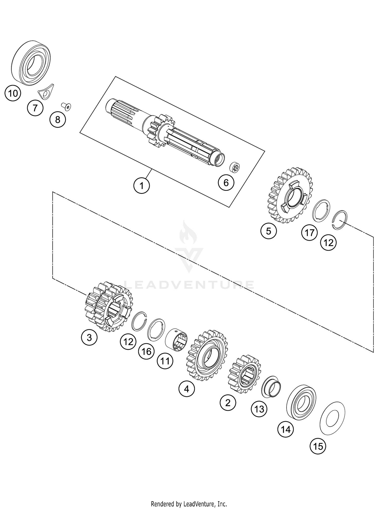 TRANSMISSION I - MAIN SHAFT