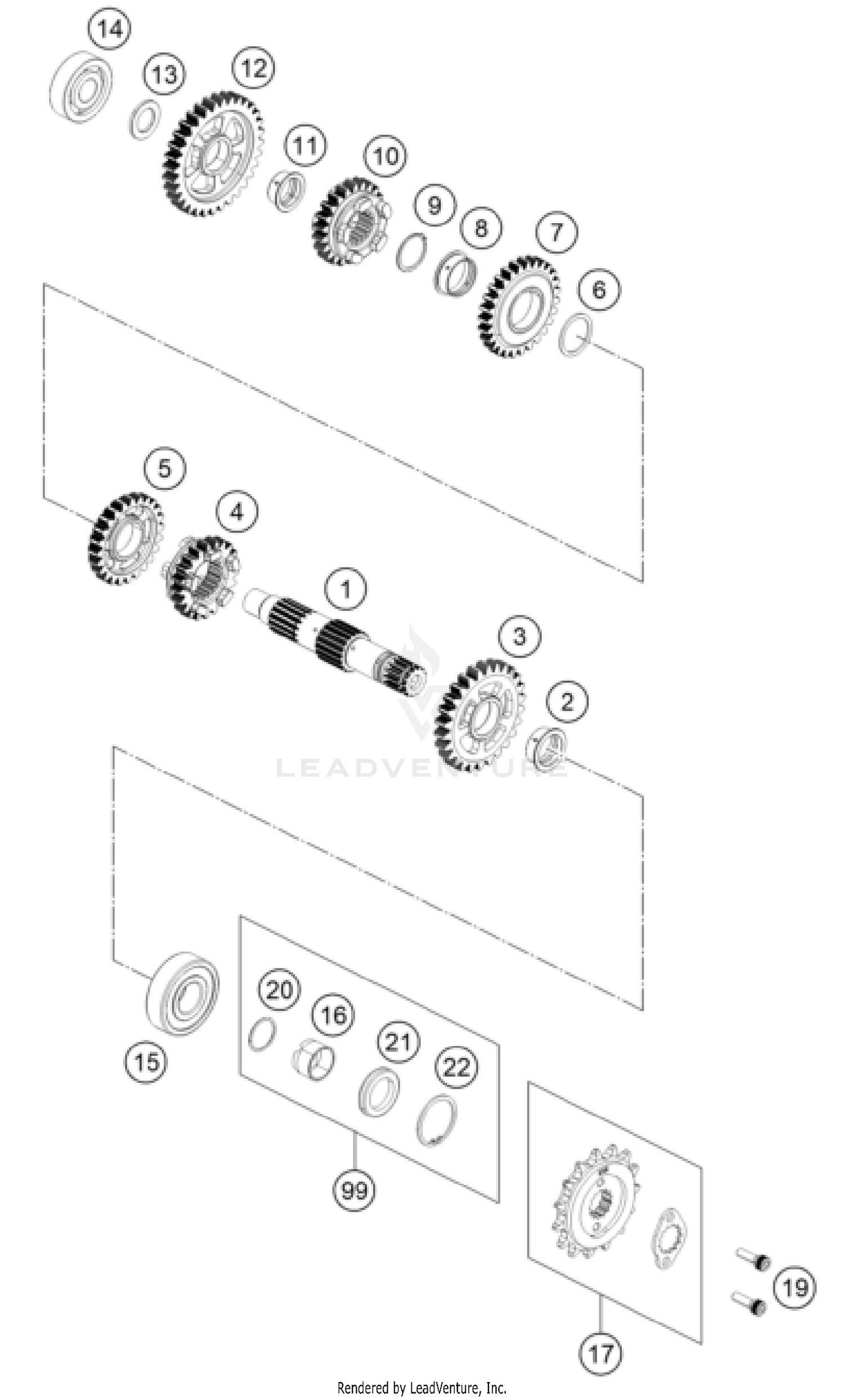 TRANSMISSION II - COUNTERSHAFT