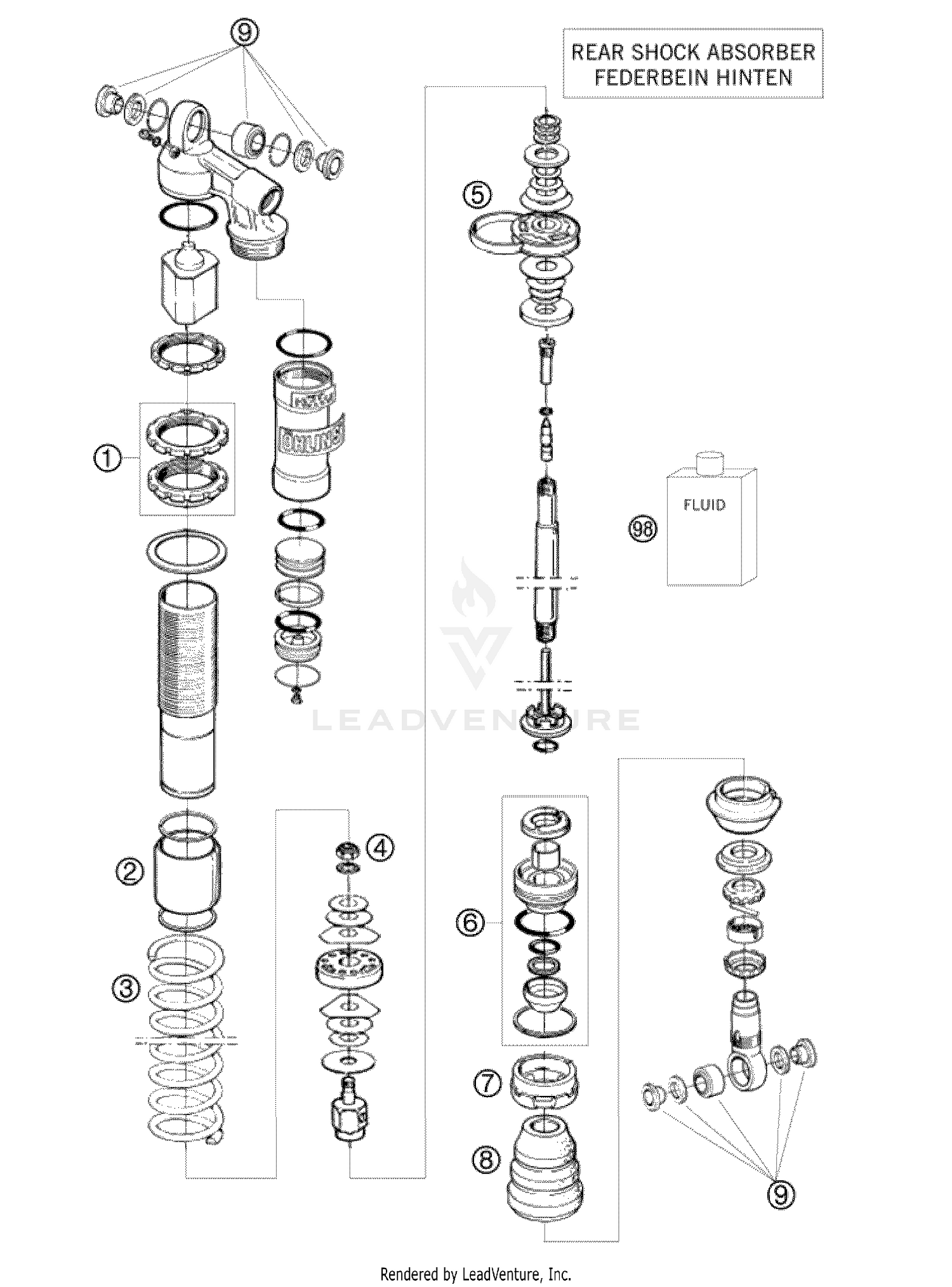 Shock Abs. Rear Disassembled