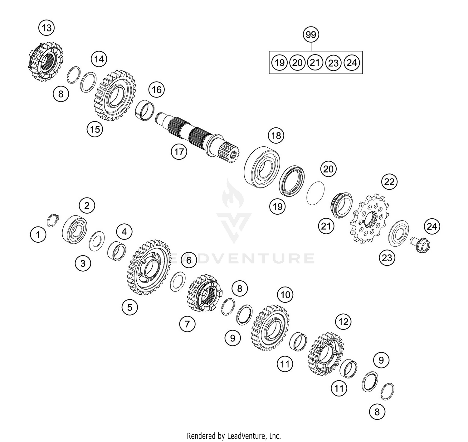 TRANSMISSION II - COUNTERSHAFT