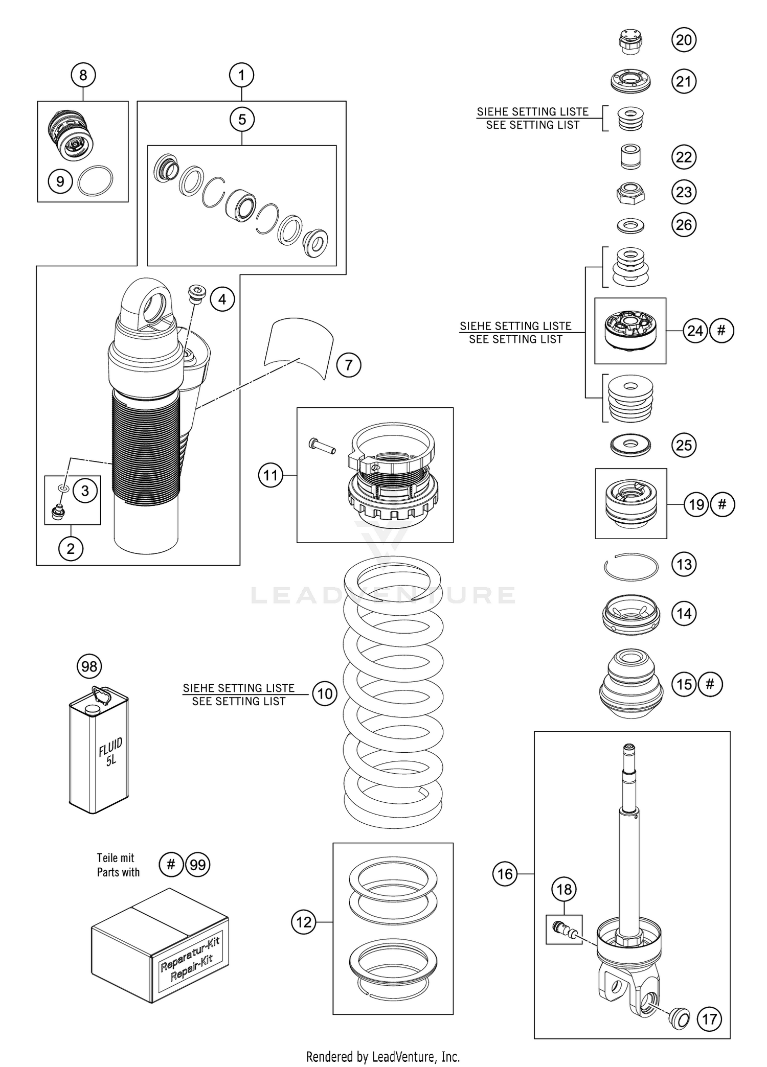 SHOCK ABSORBER DISASSEMBLED