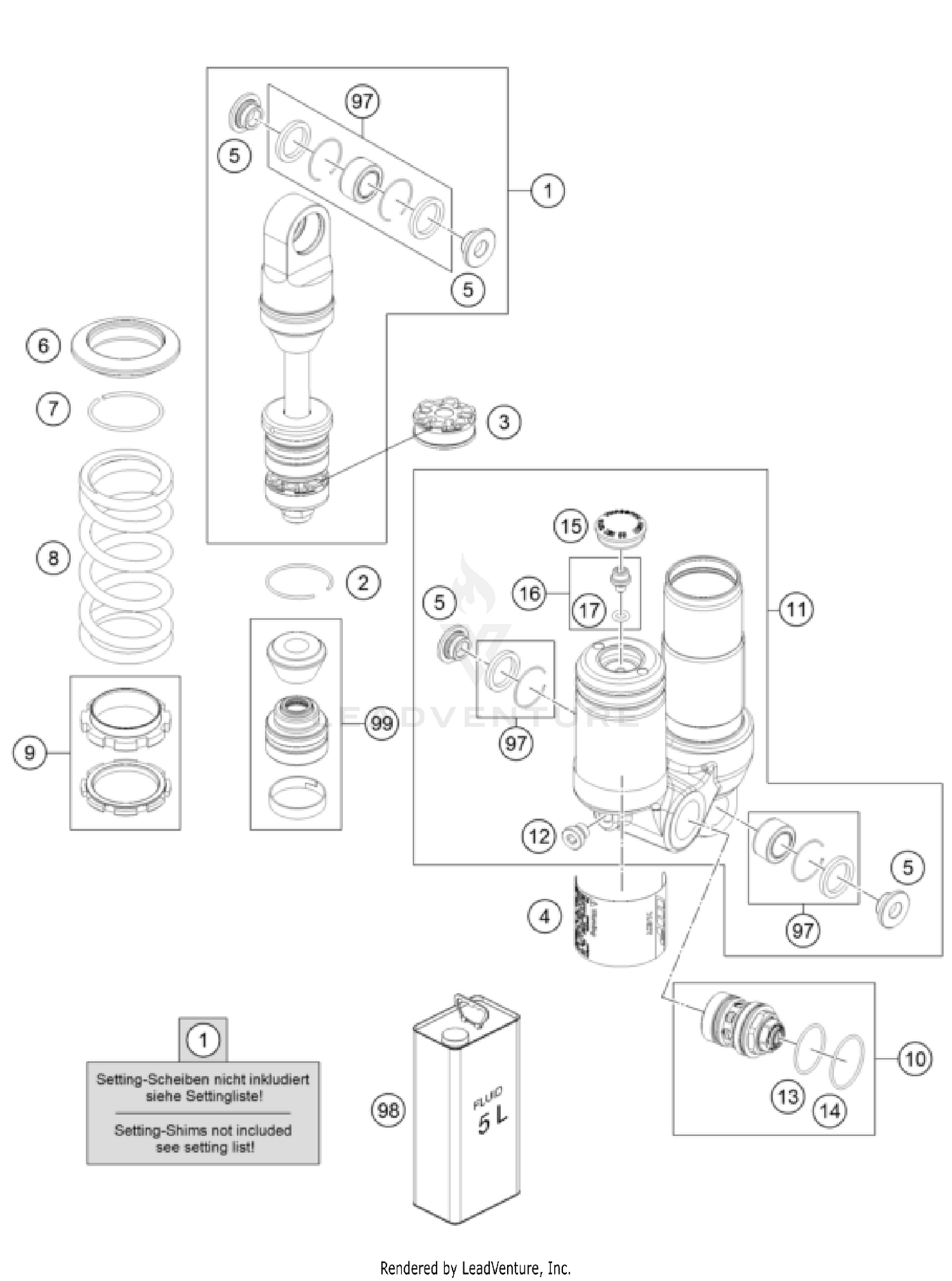 SHOCK ABSORBER DISASSEMBLED