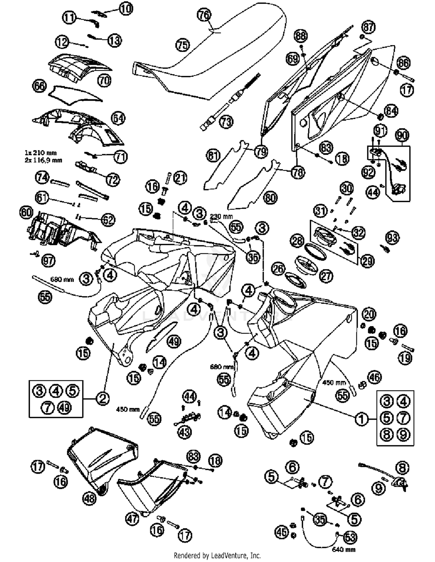Tank, Seat, Cover