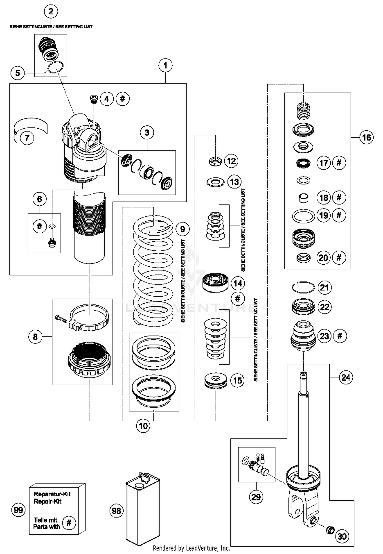 Shock Absorber Disassembled