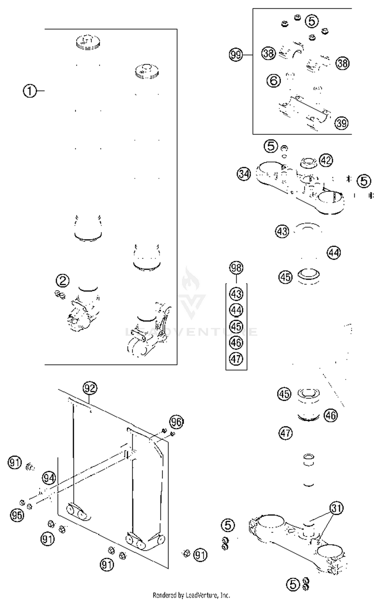 Front Fork, Triple Clamp