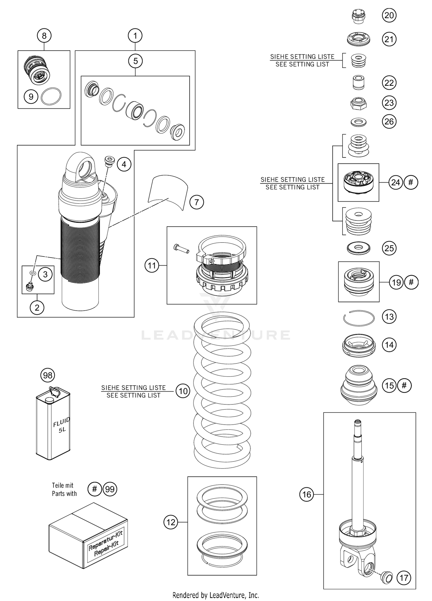 SHOCK ABSORBER DISASSEMBLED