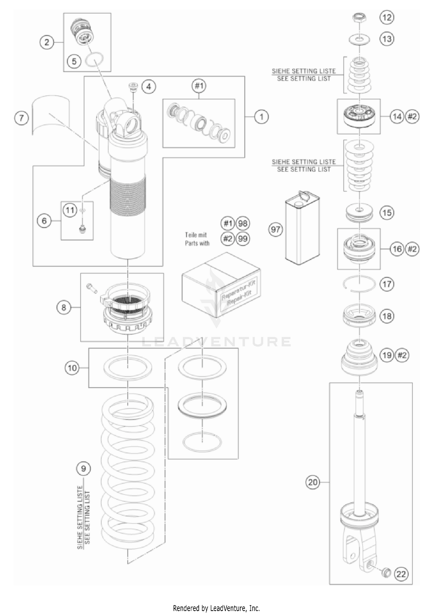 SHOCK ABSORBER DISASSEMBLED