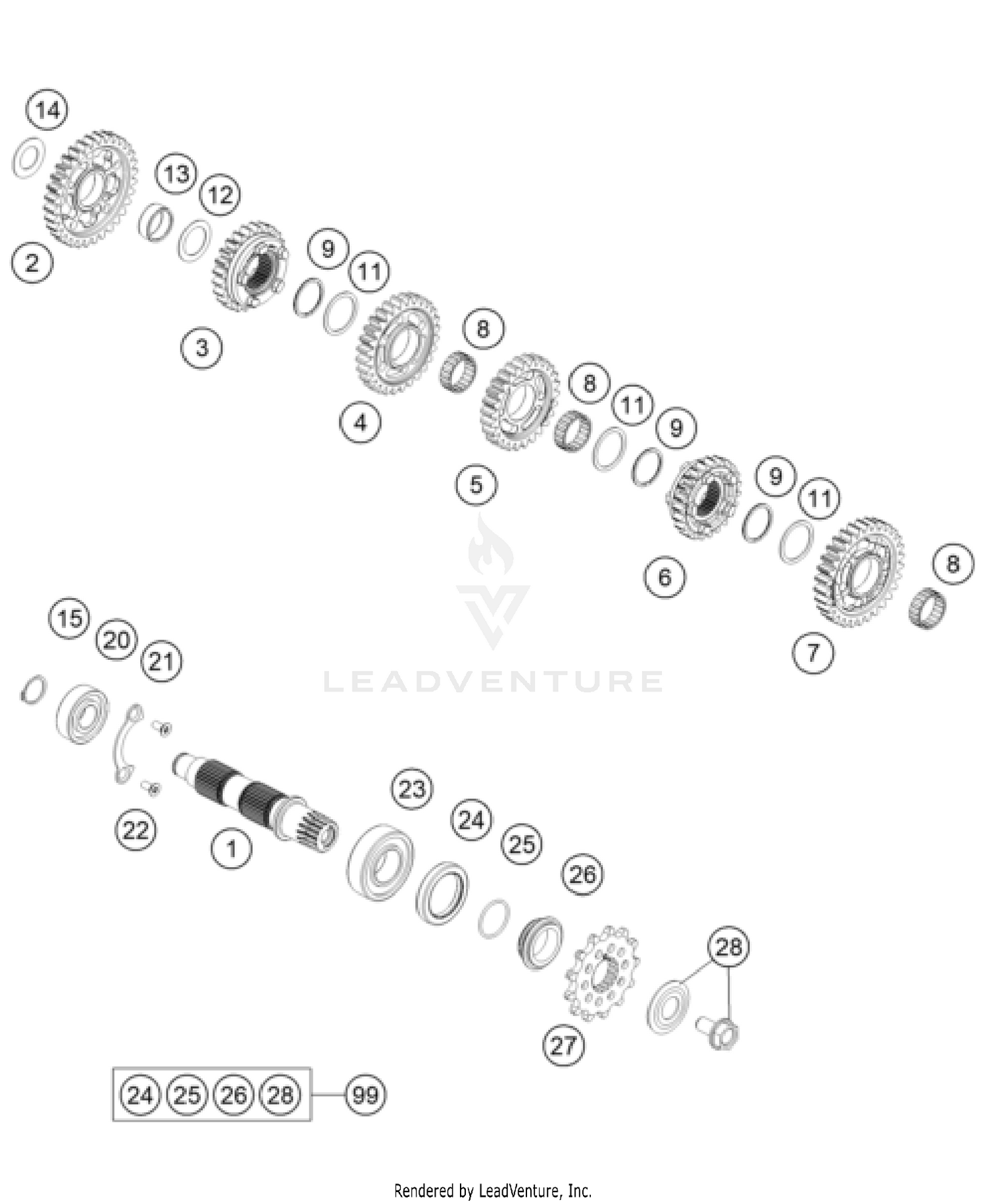 TRANSMISSION II - COUNTERSHAFT