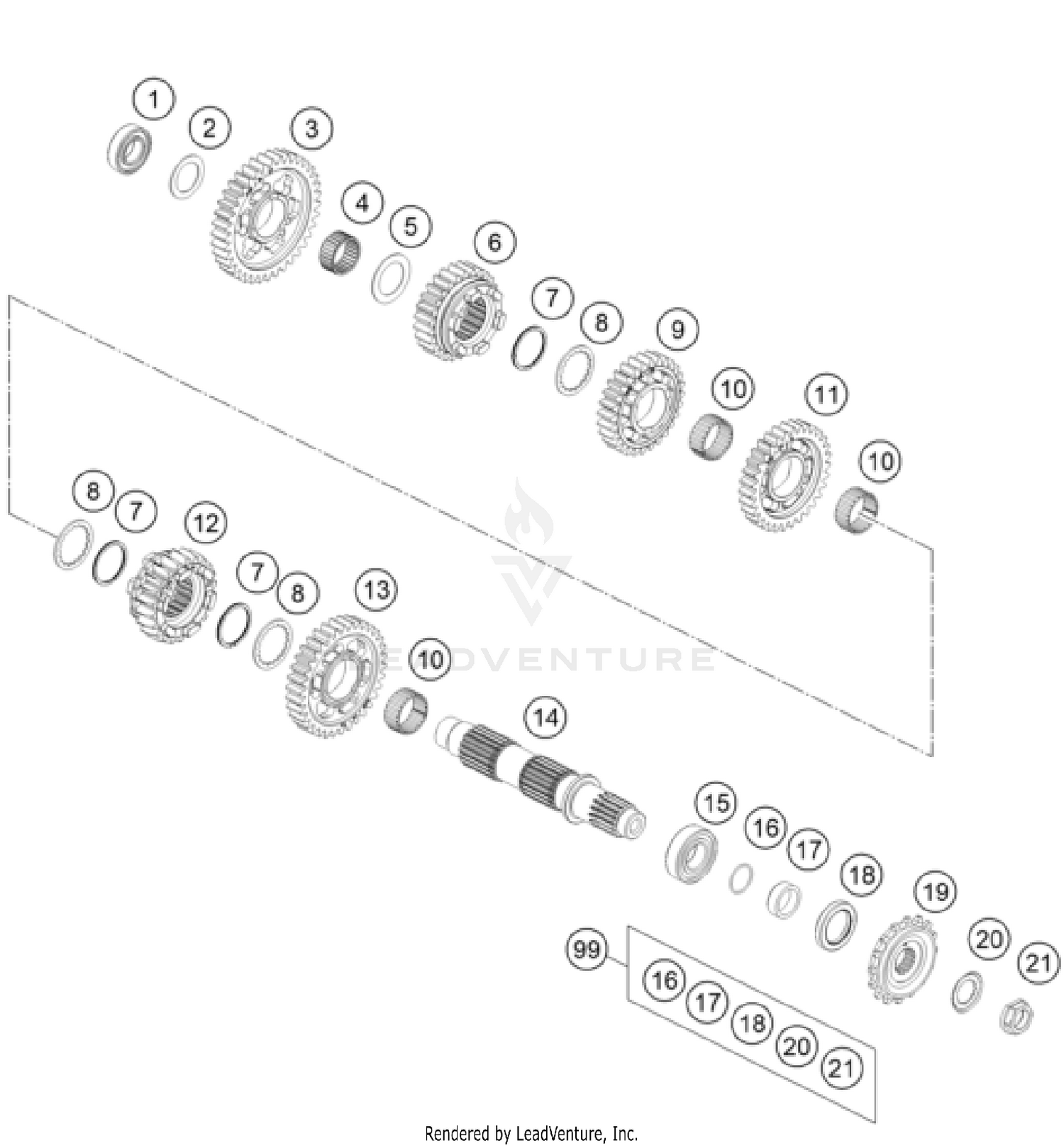 TRANSMISSION II - COUNTERSHAFT