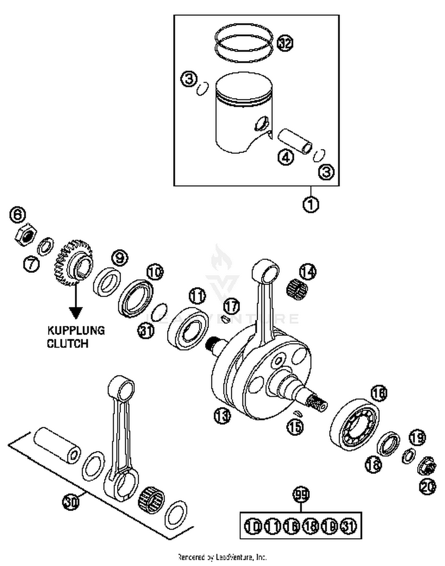 Crankshaft, Piston