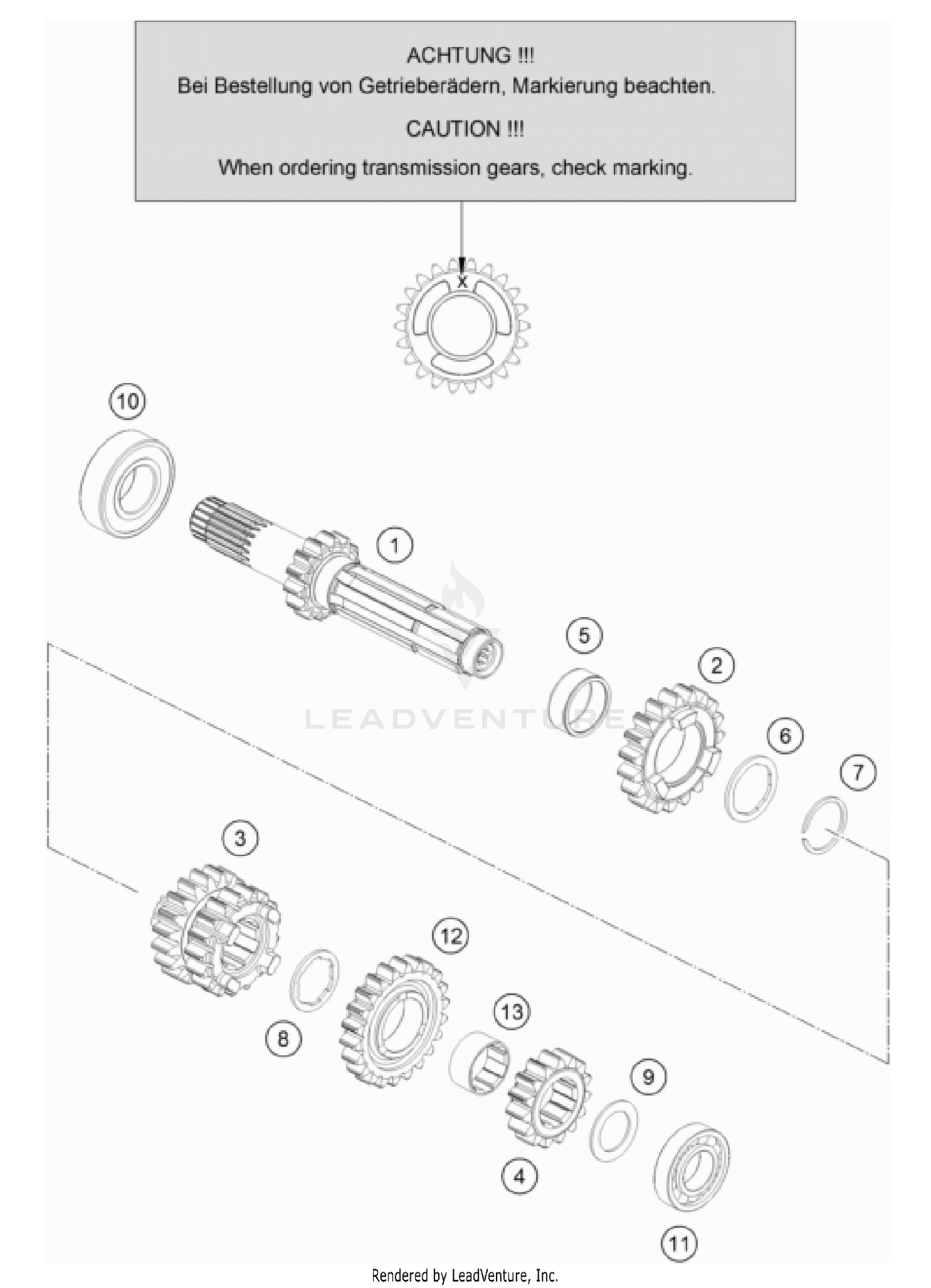 TRANSMISSION I - MAIN SHAFT