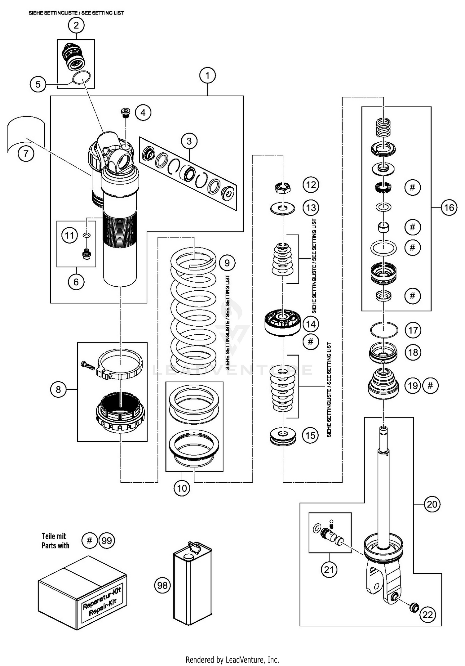 SHOCK ABSORBER DISASSEMBLED