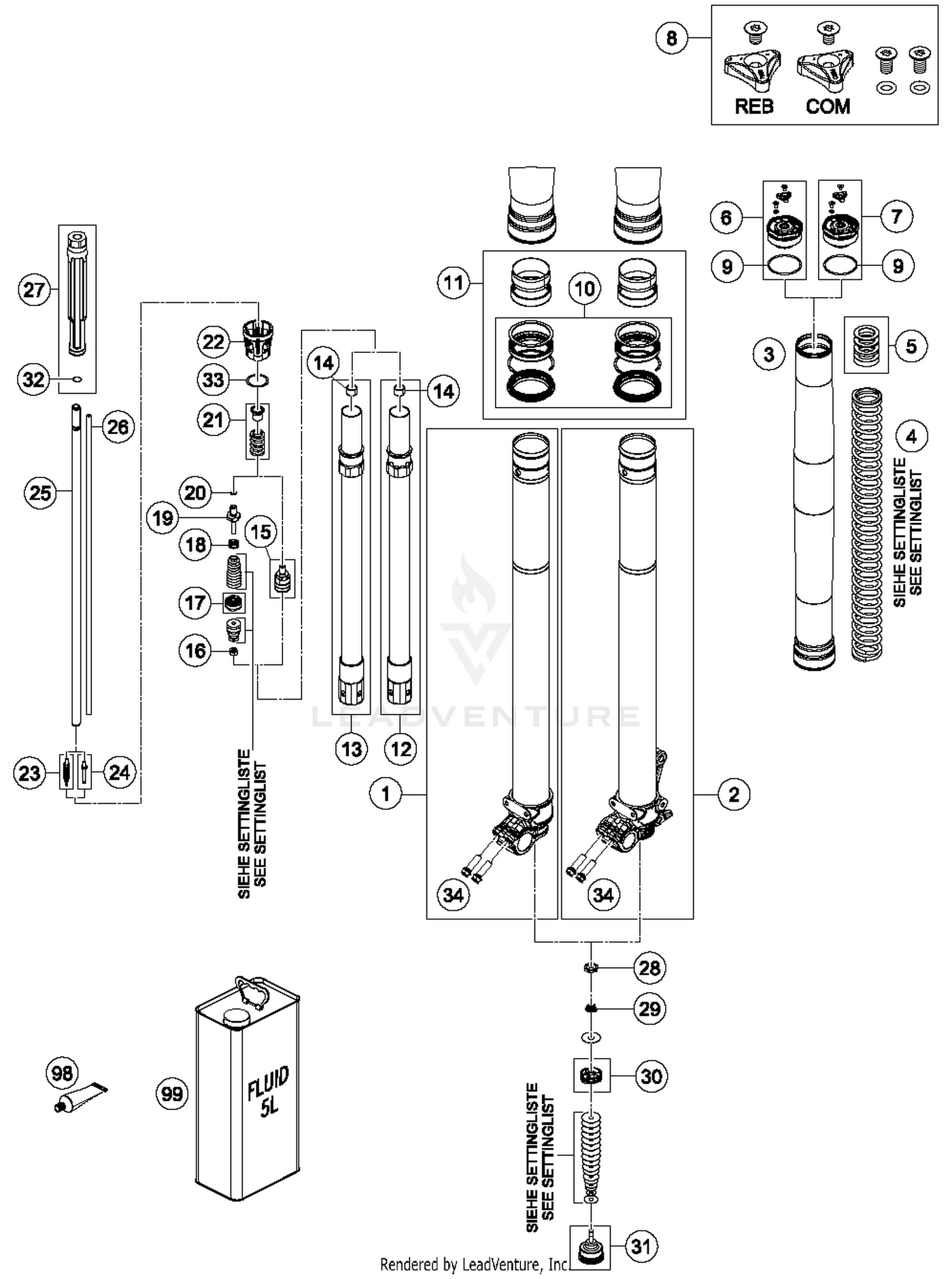 Front Fork Disassembled