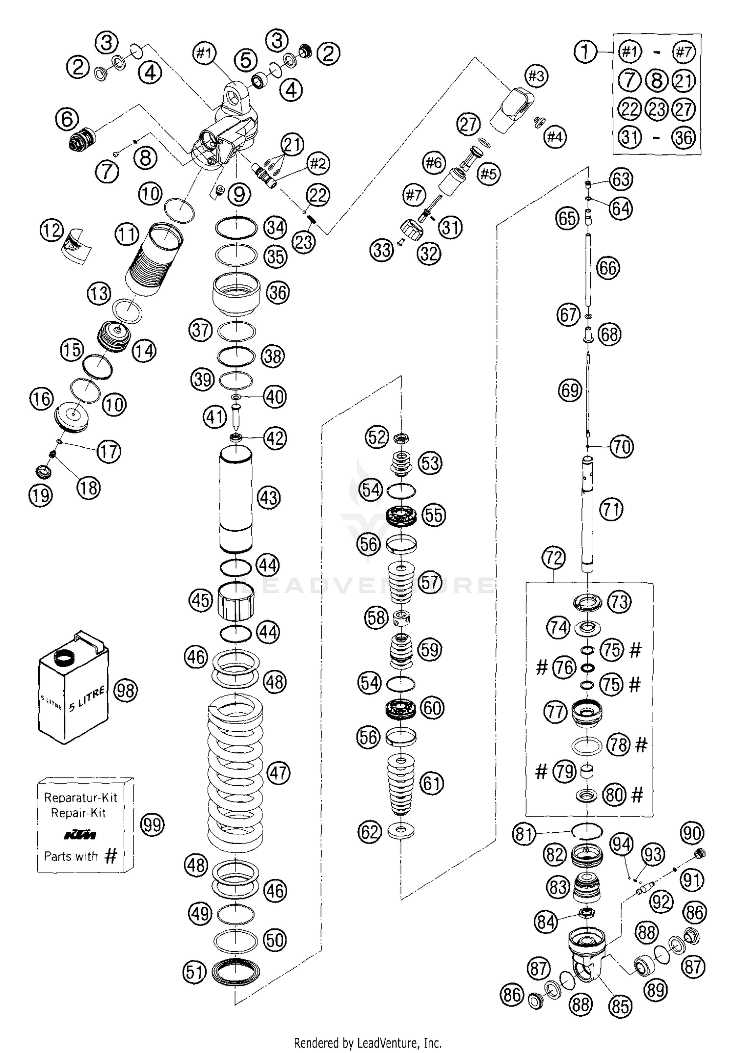 Monoshock WP Disassembled