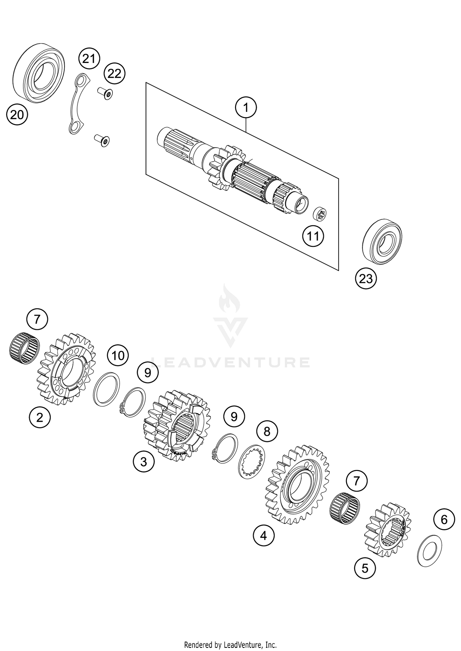 TRANSMISSION I - MAIN SHAFT