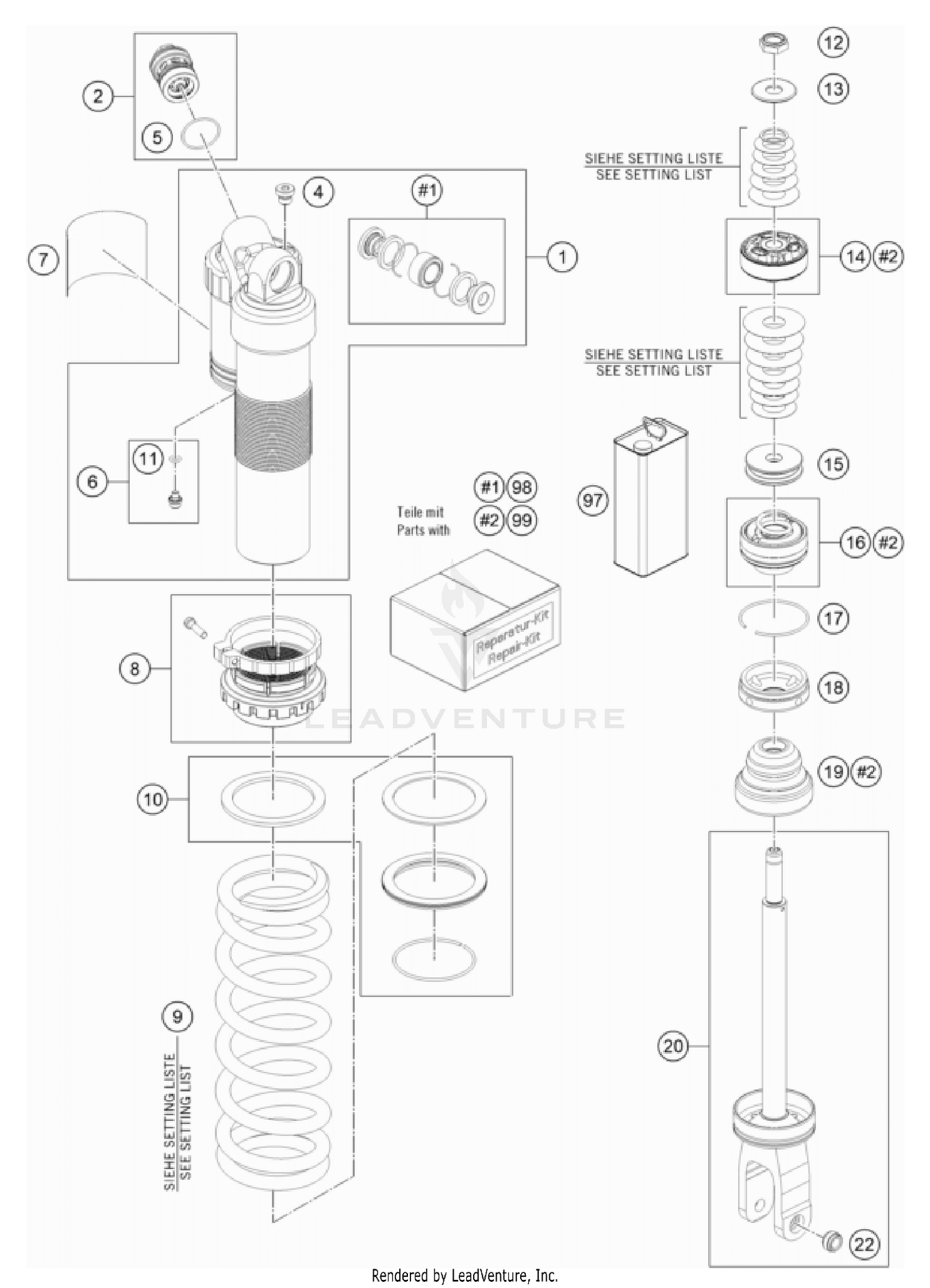 SHOCK ABSORBER DISASSEMBLED