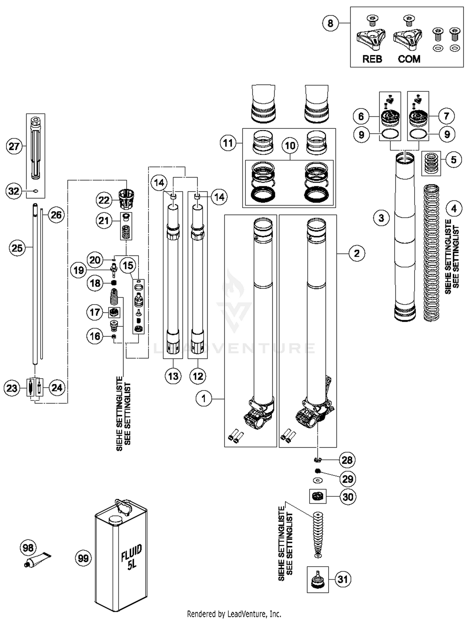 Front Fork Disassembled