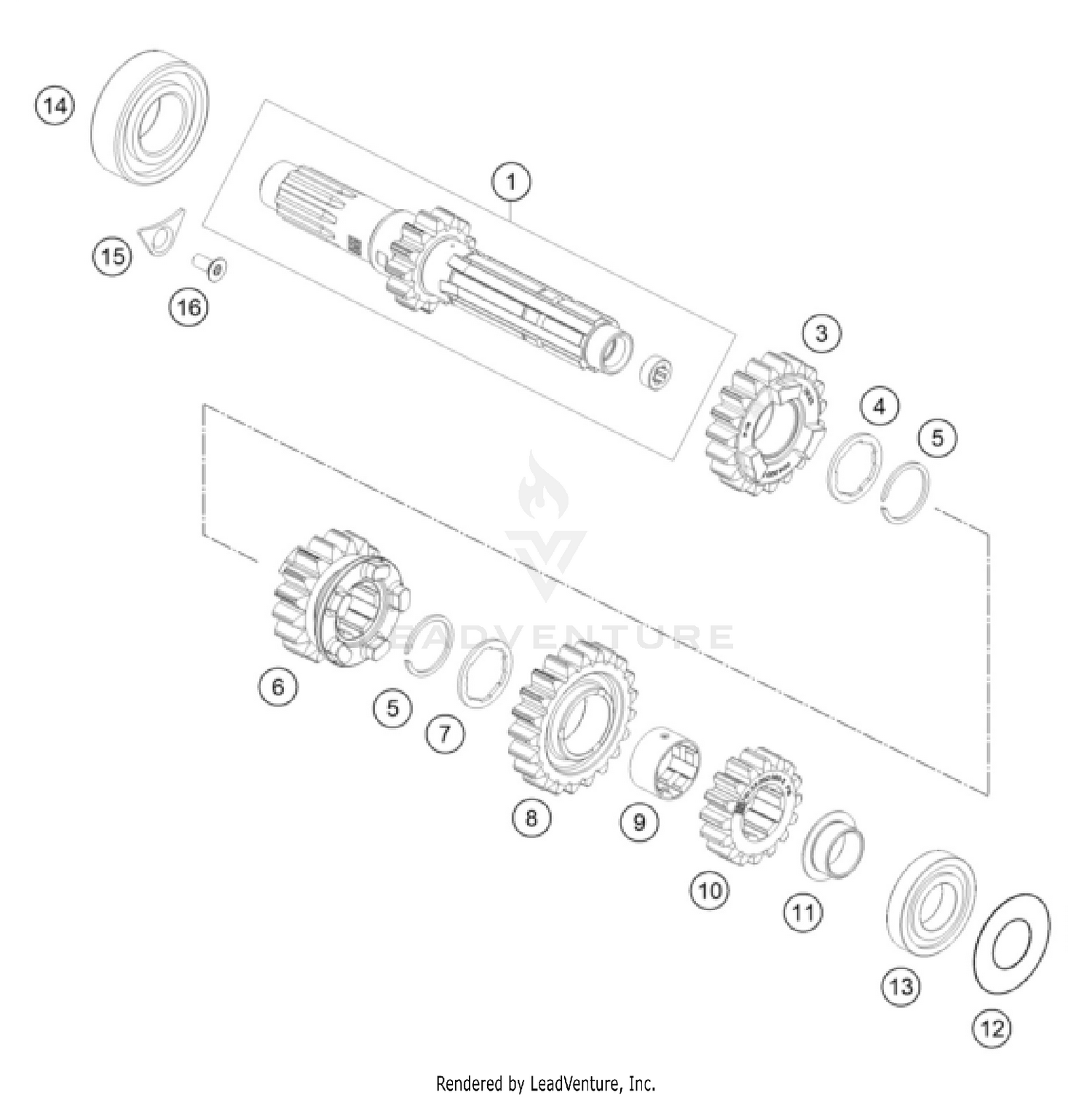 TRANSMISSION I - MAIN SHAFT