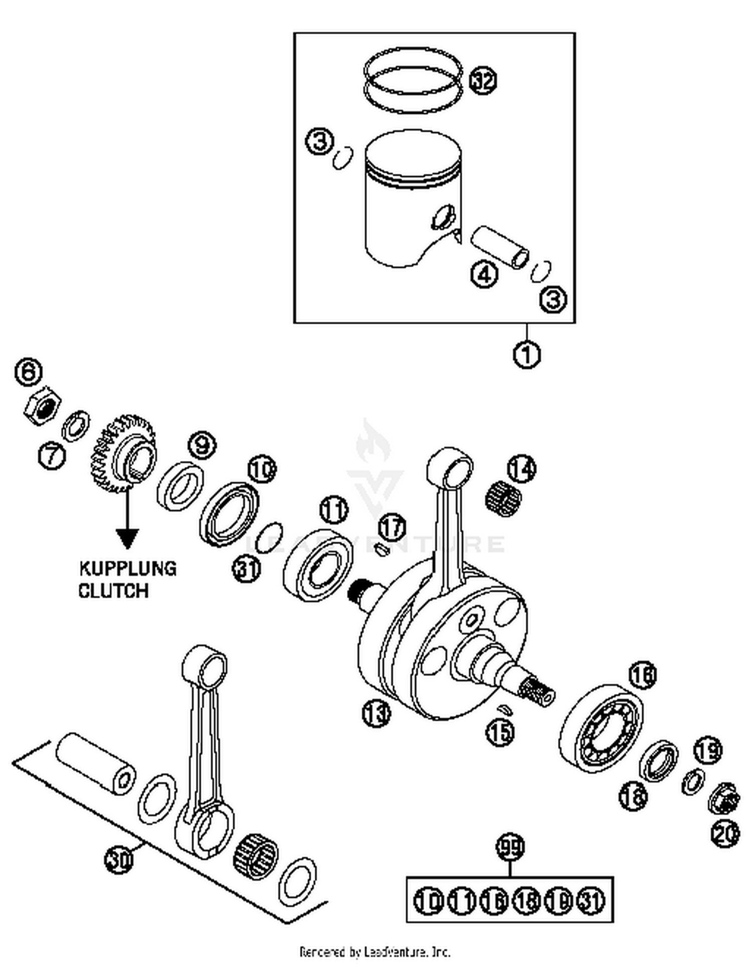 Crankshaft, Piston
