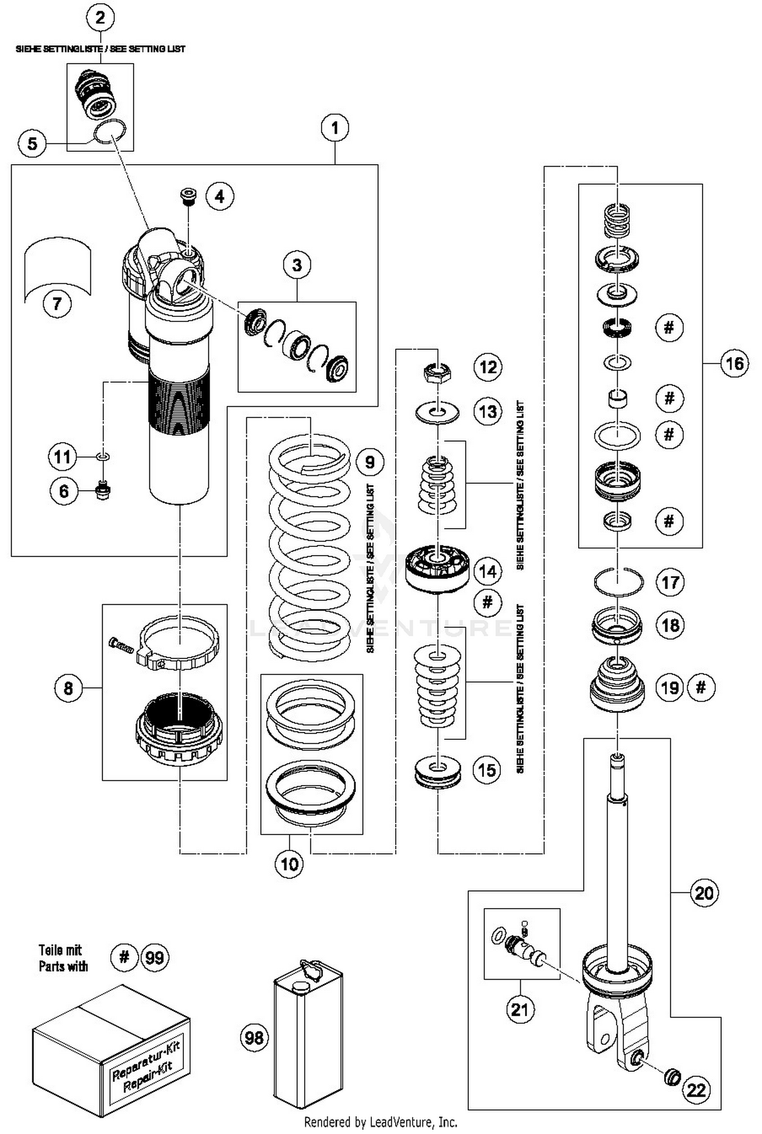 SHOCK ABSORBER DISASSEMBLED