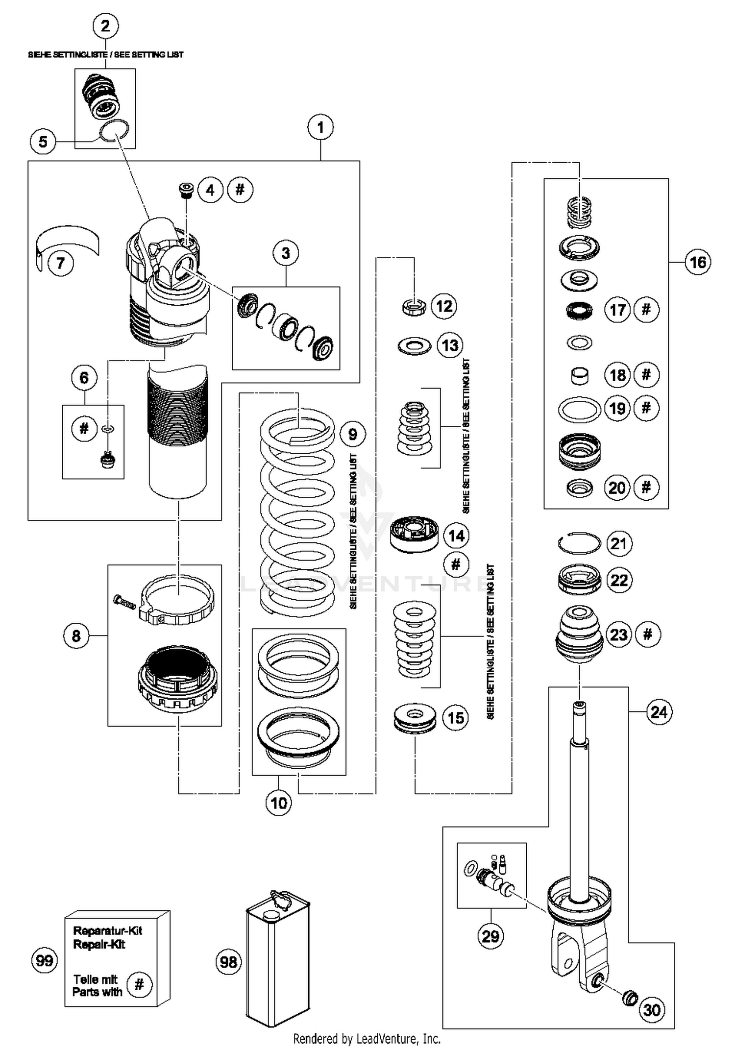 Shock Absorber Disassembled