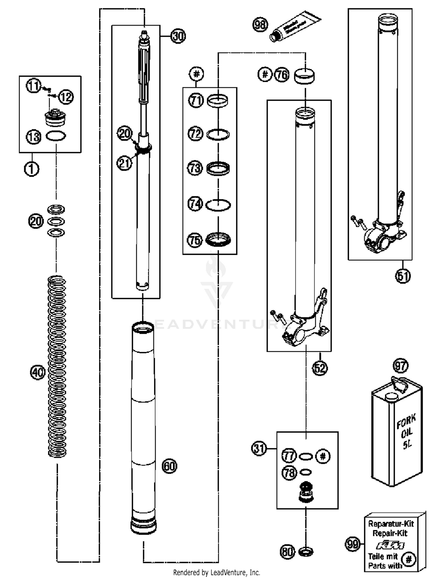 Front Fork Disassembled
