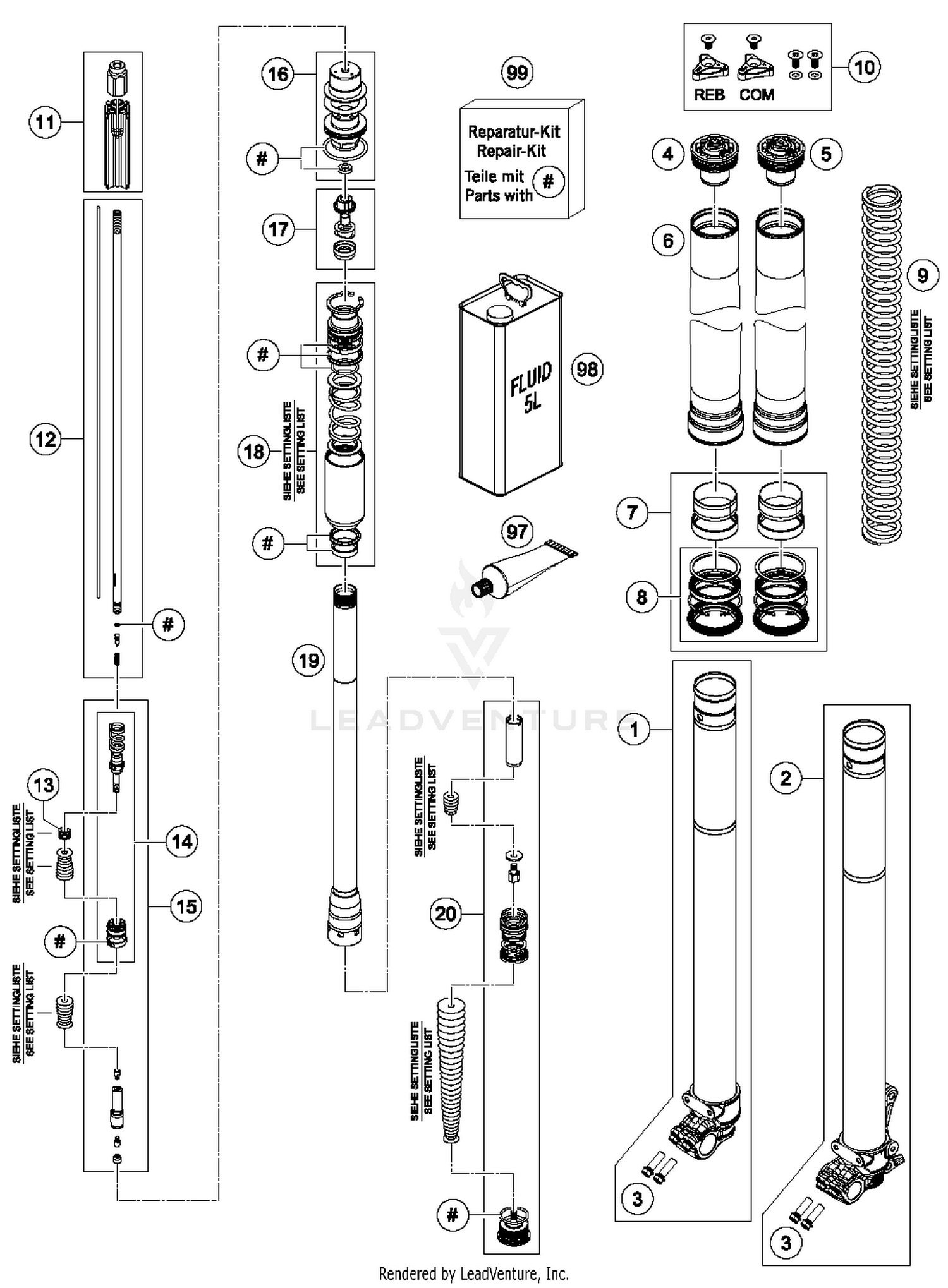 Front Fork Disassembled