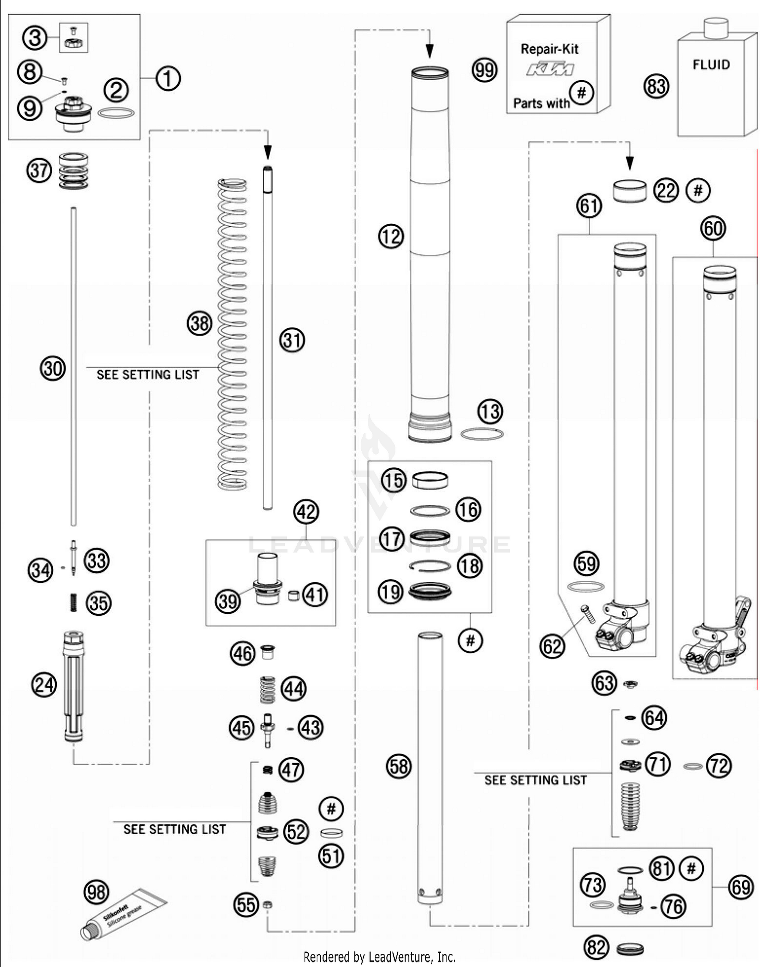 Front Fork Disassembled