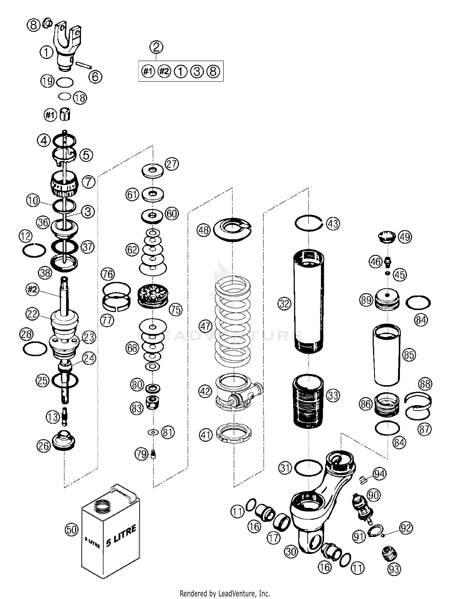 Shock Absorber WP Disassembled