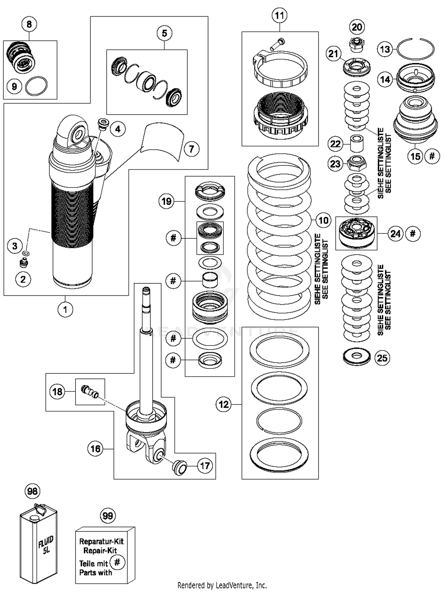 Shock Absorber Disassembled