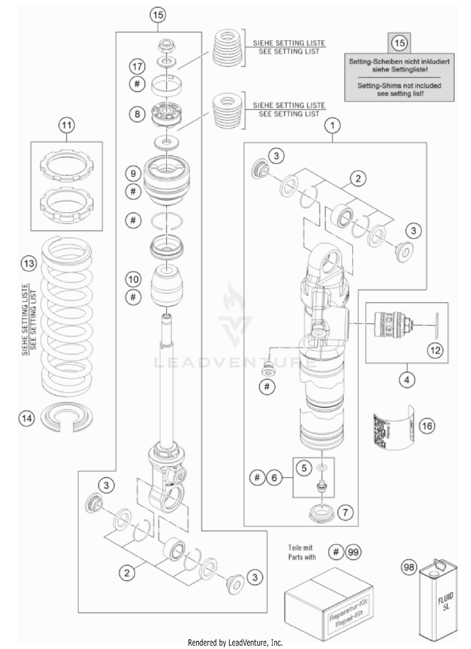 SHOCK ABSORBER DISASSEMBLED