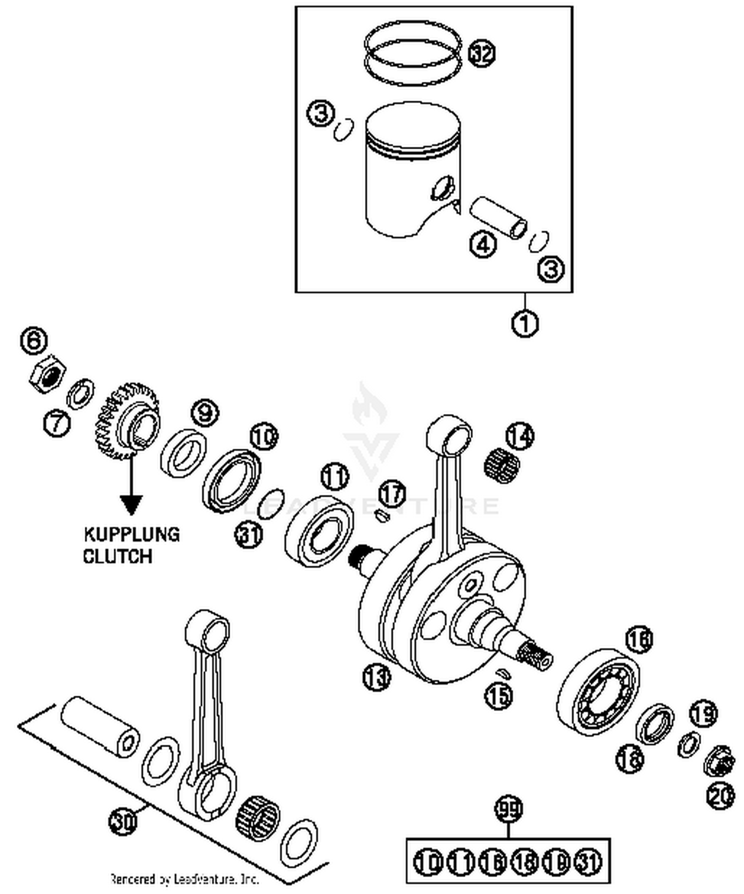 Crankshaft, Piston
