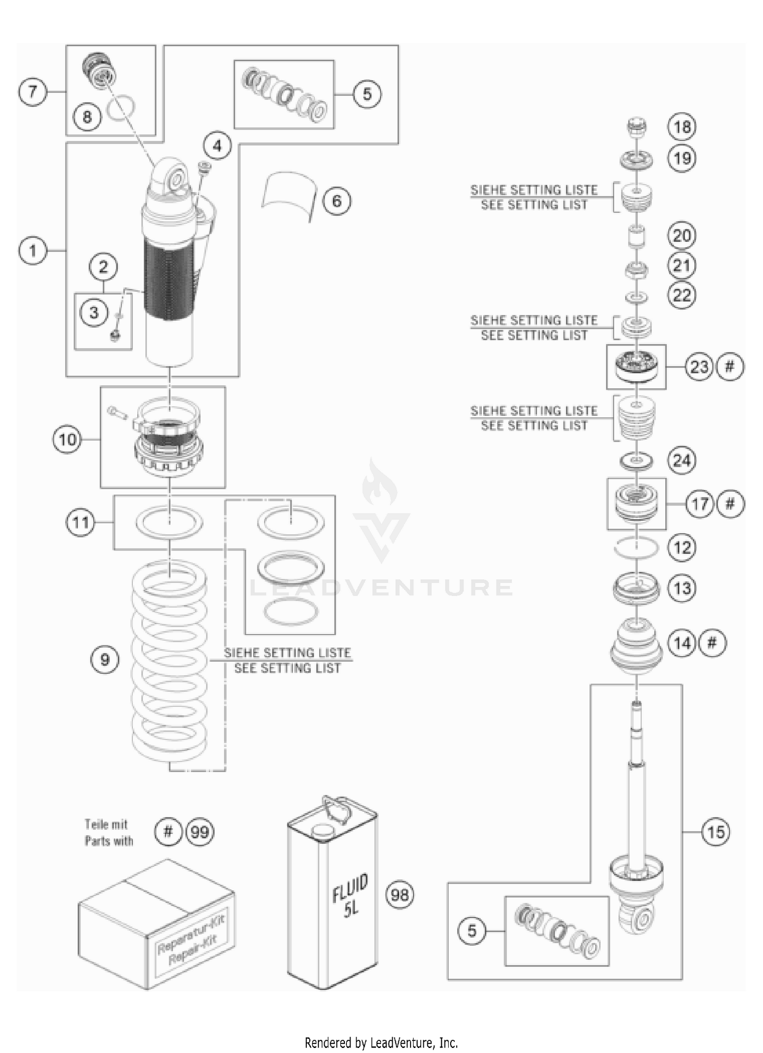 SHOCK ABSORBER DISASSEMBLED