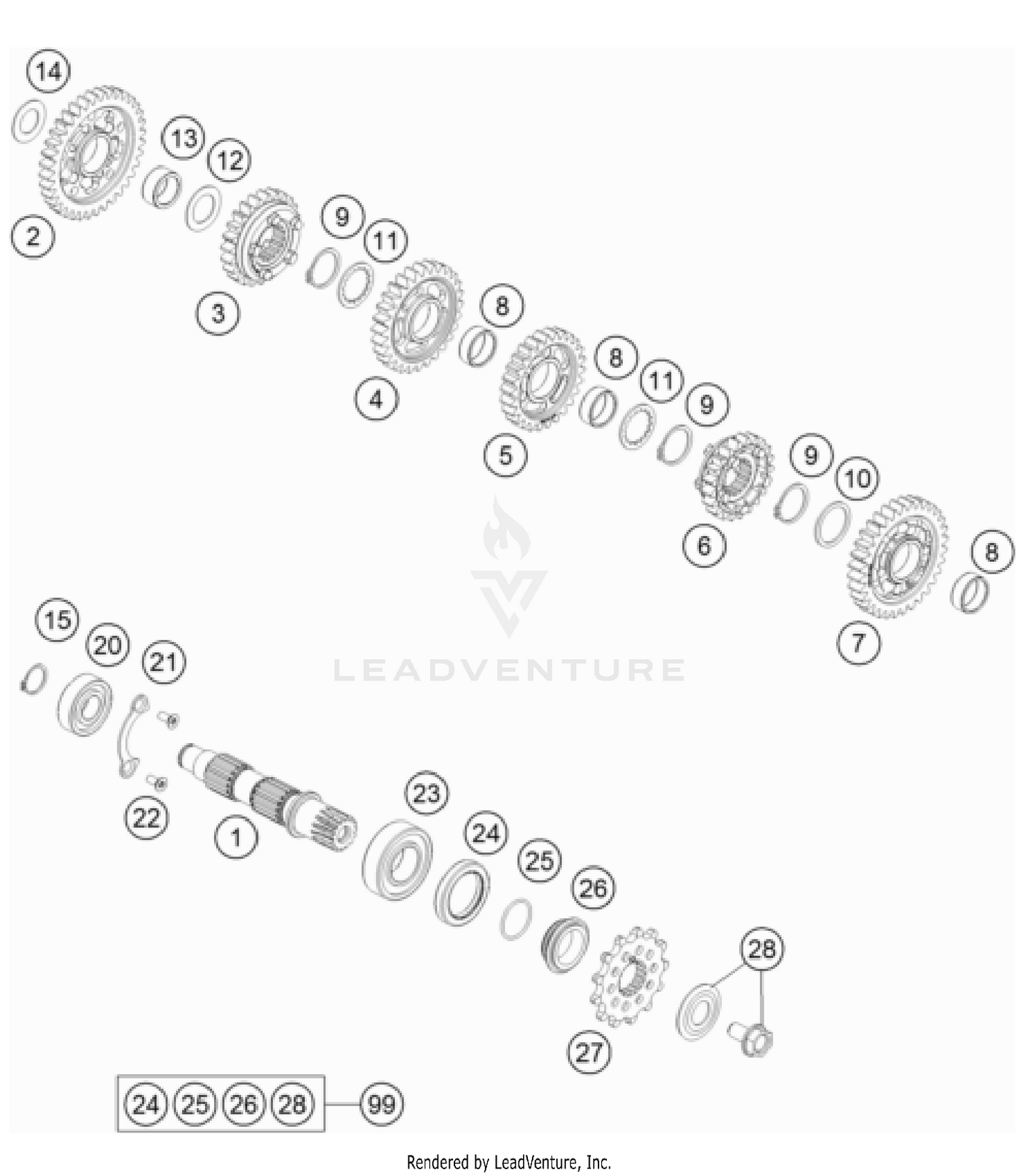 TRANSMISSION II - COUNTERSHAFT