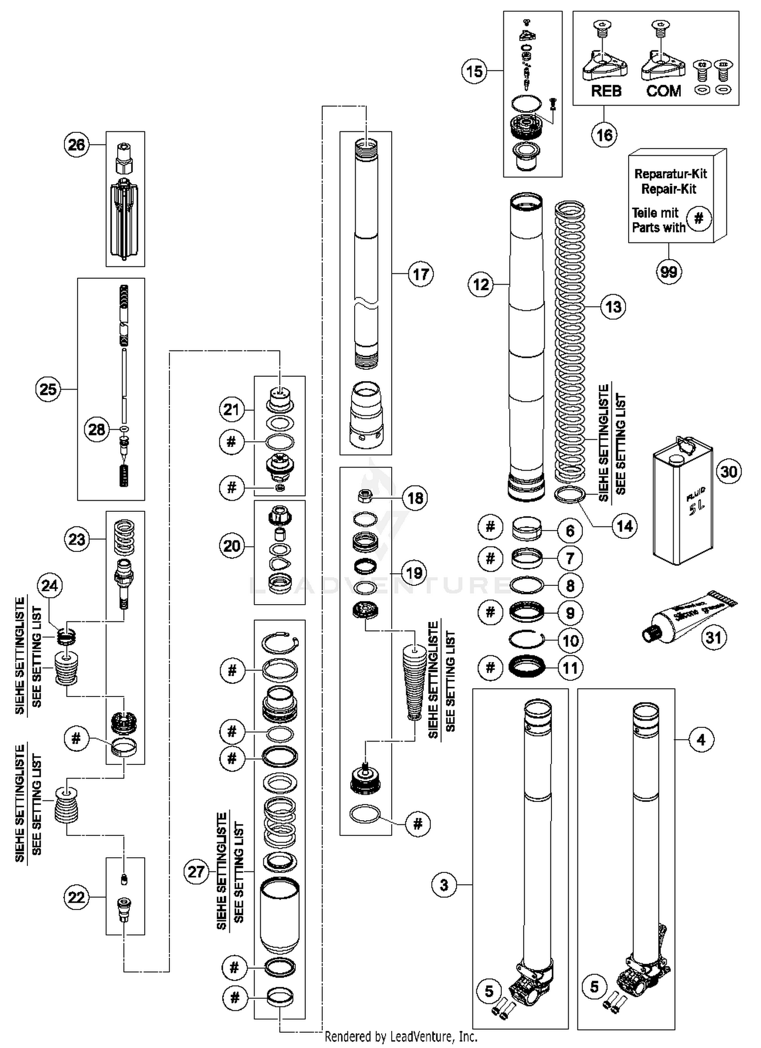 Front Fork Disassembled