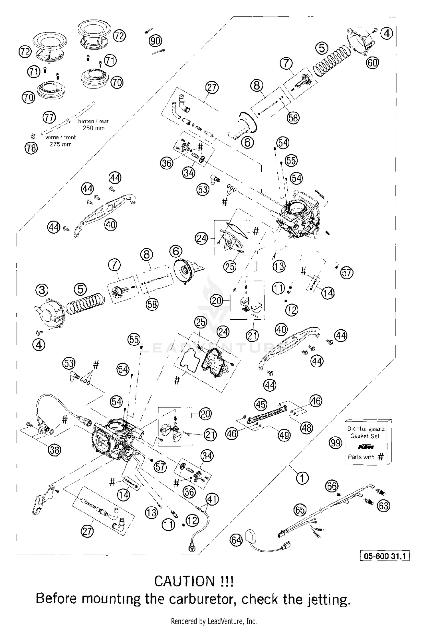 Carburetor Keihin CVRD 43