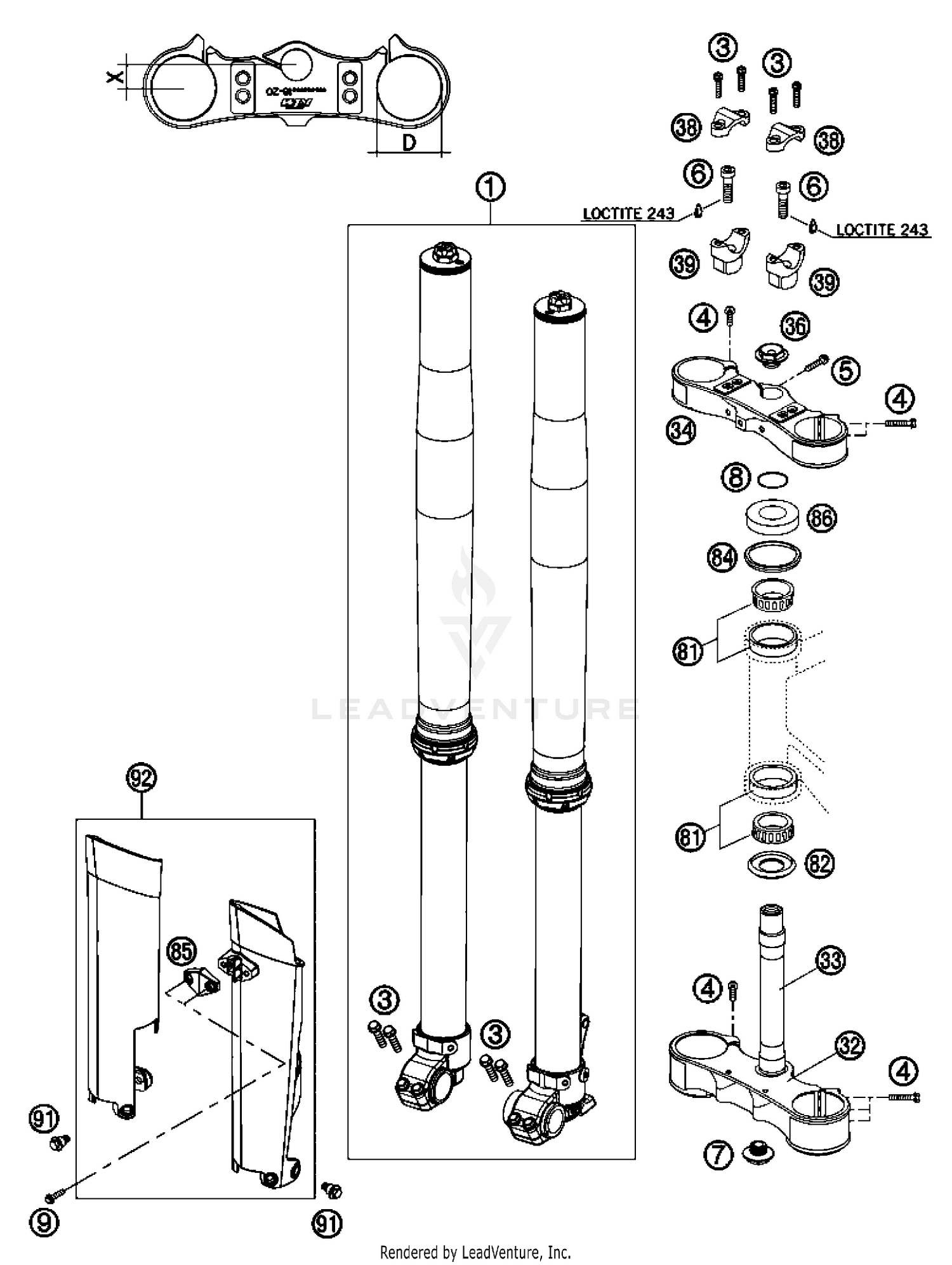 Front Fork, Triple Clamp