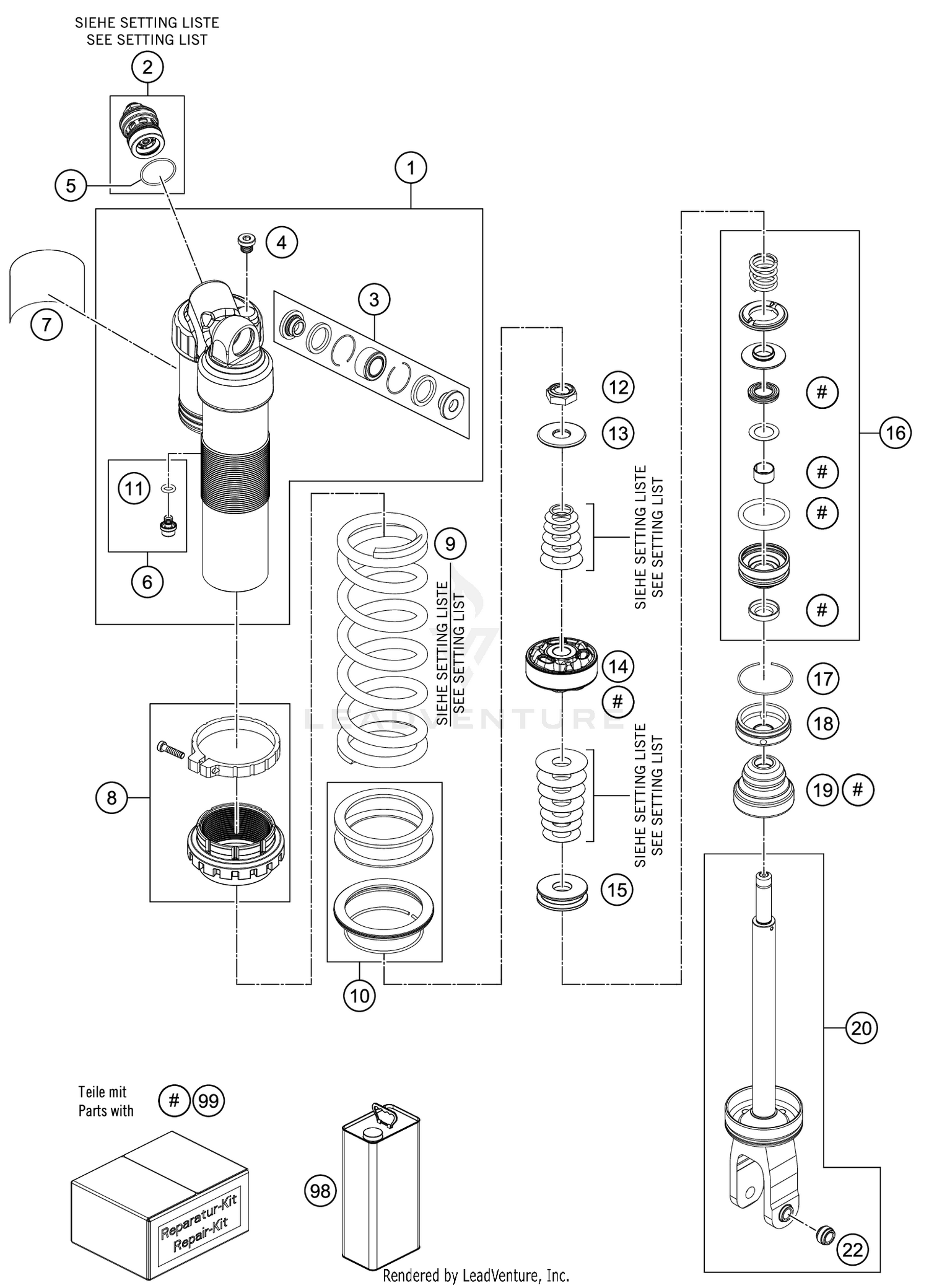 SHOCK ABSORBER DISASSEMBLED