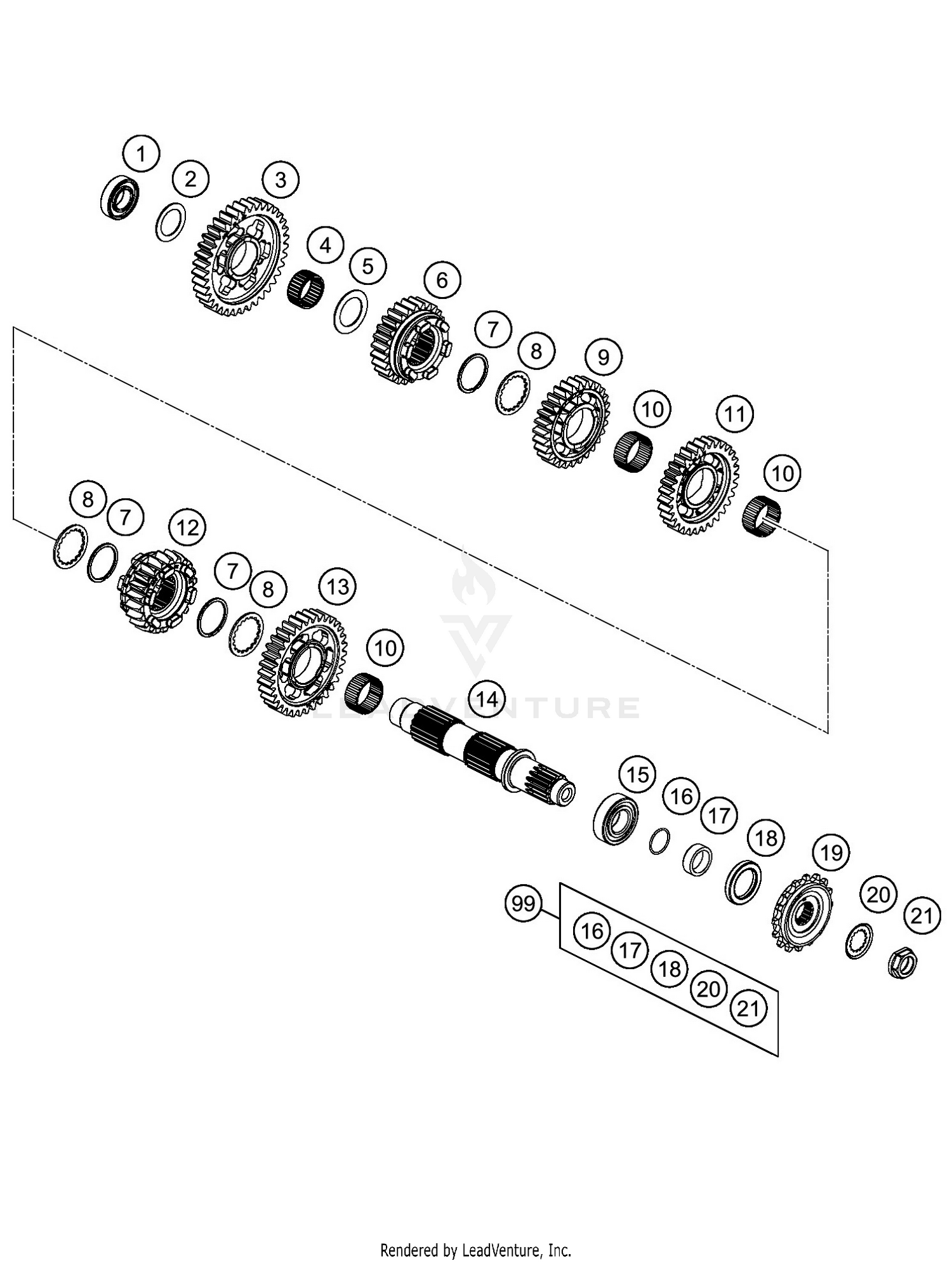 TRANSMISSION II - COUNTERSHAFT
