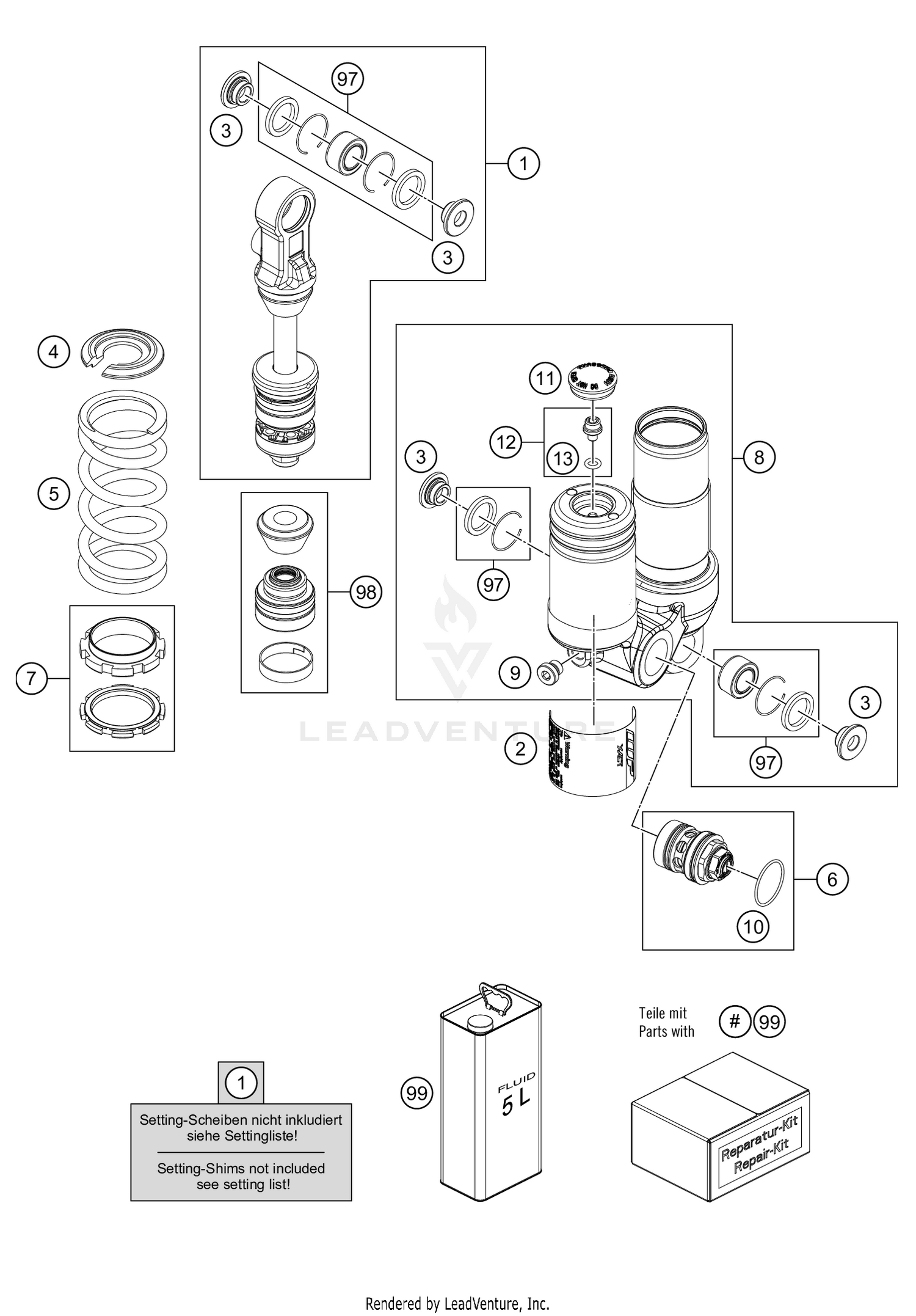 SHOCK ABSORBER DISASSEMBLED