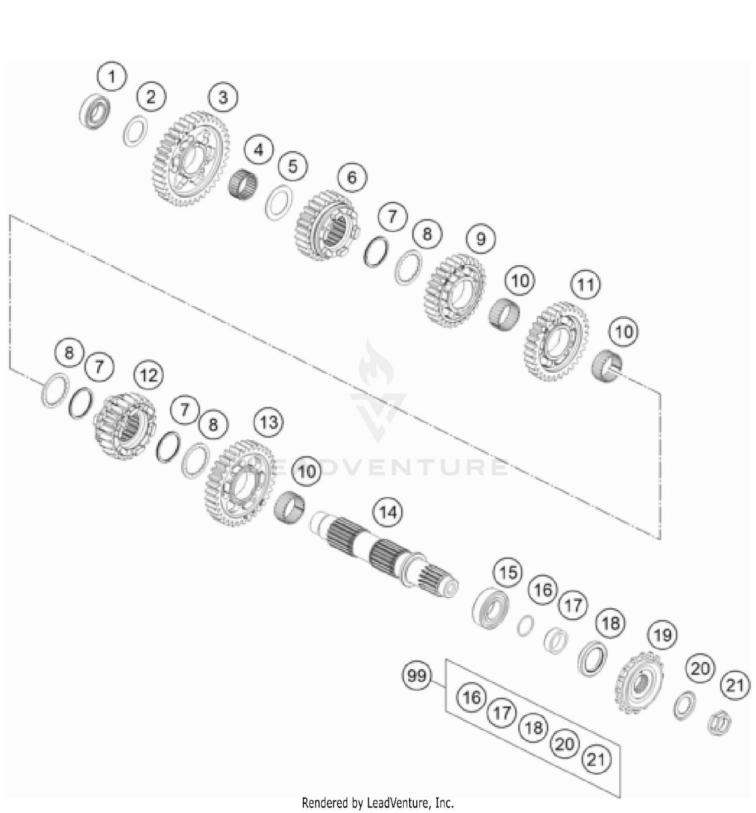 TRANSMISSION II - COUNTERSHAFT