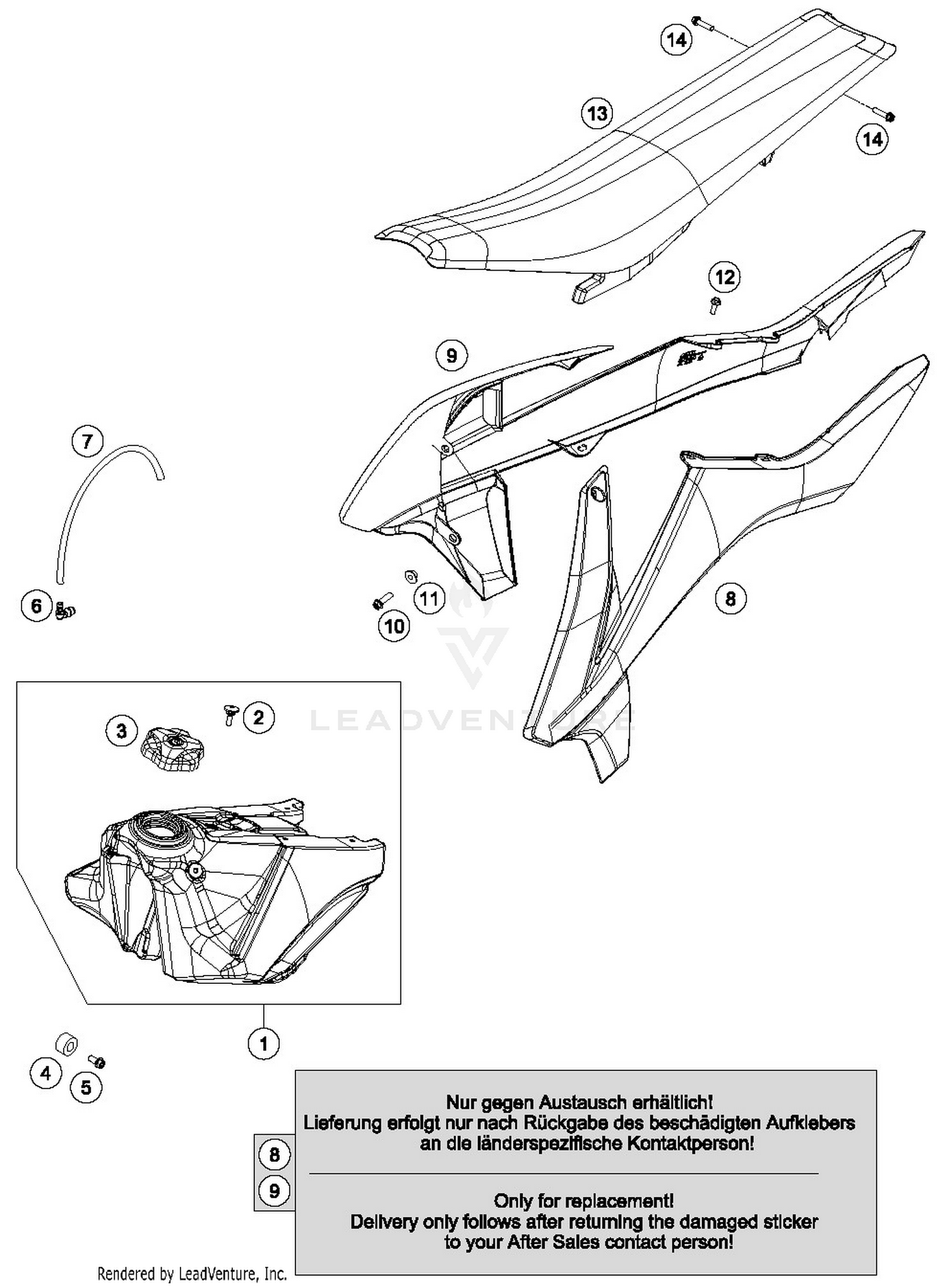 Tank, Seat, Cover