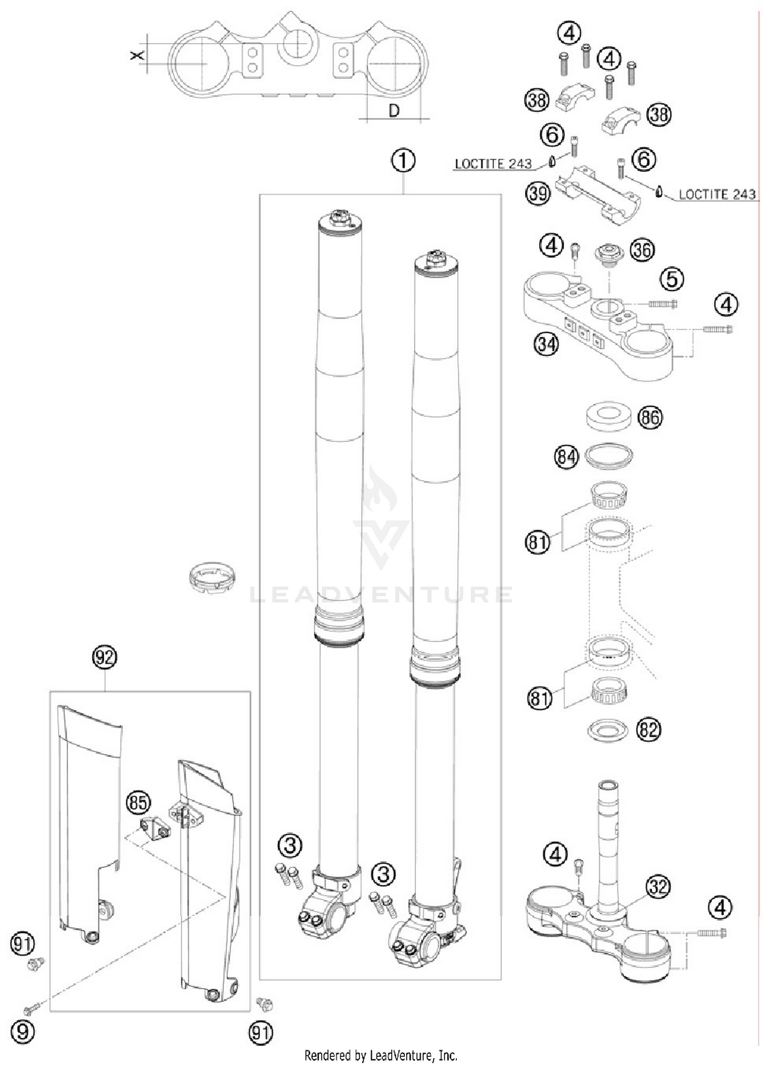 Front Fork, Triple Clamp