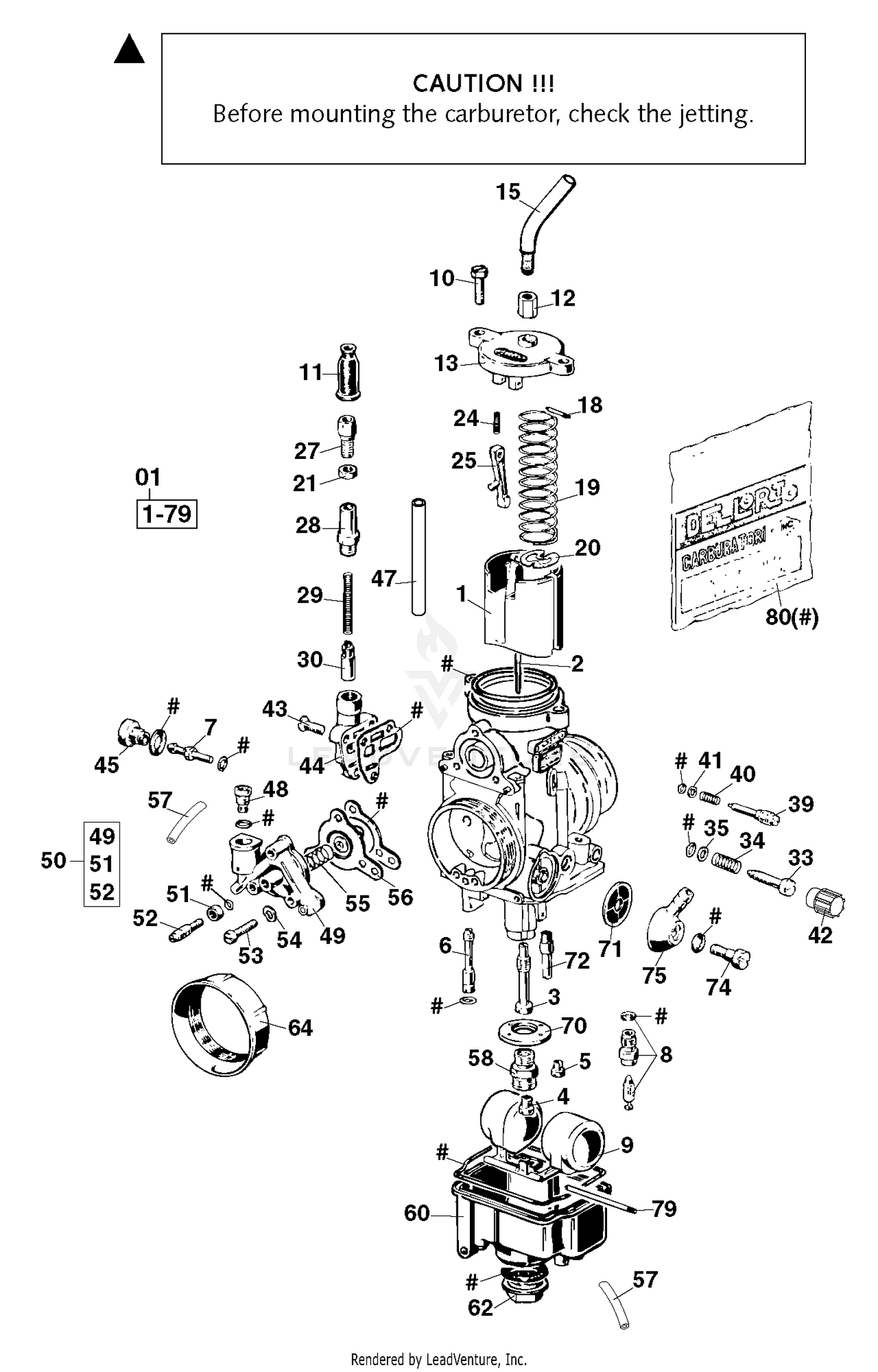 Carburetor PHM 38 ND