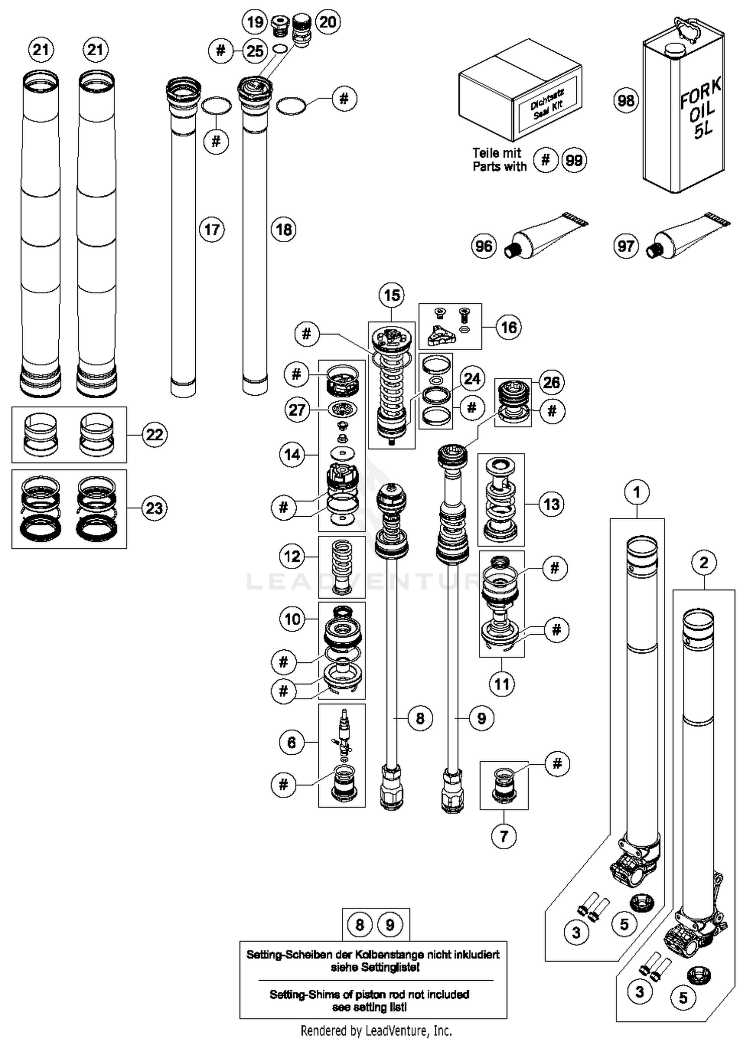 Front Fork Disassembled
