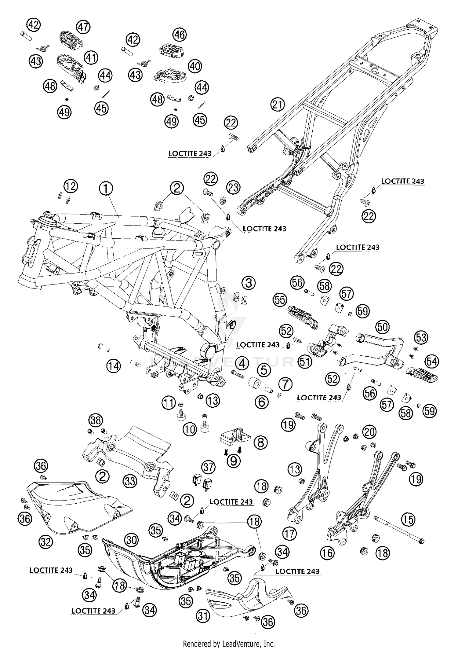 Frame, Sub Frame, Engine Protector