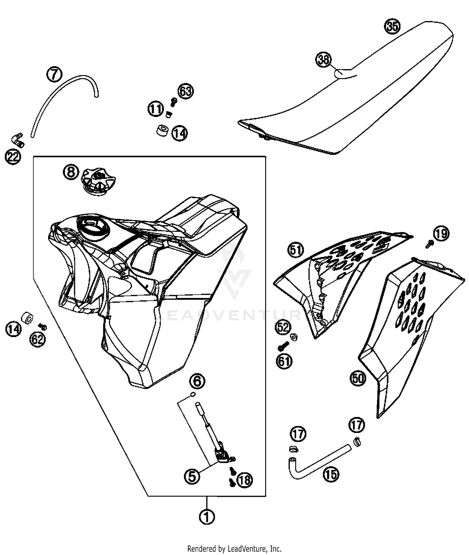 Tank, Seat, Cover
