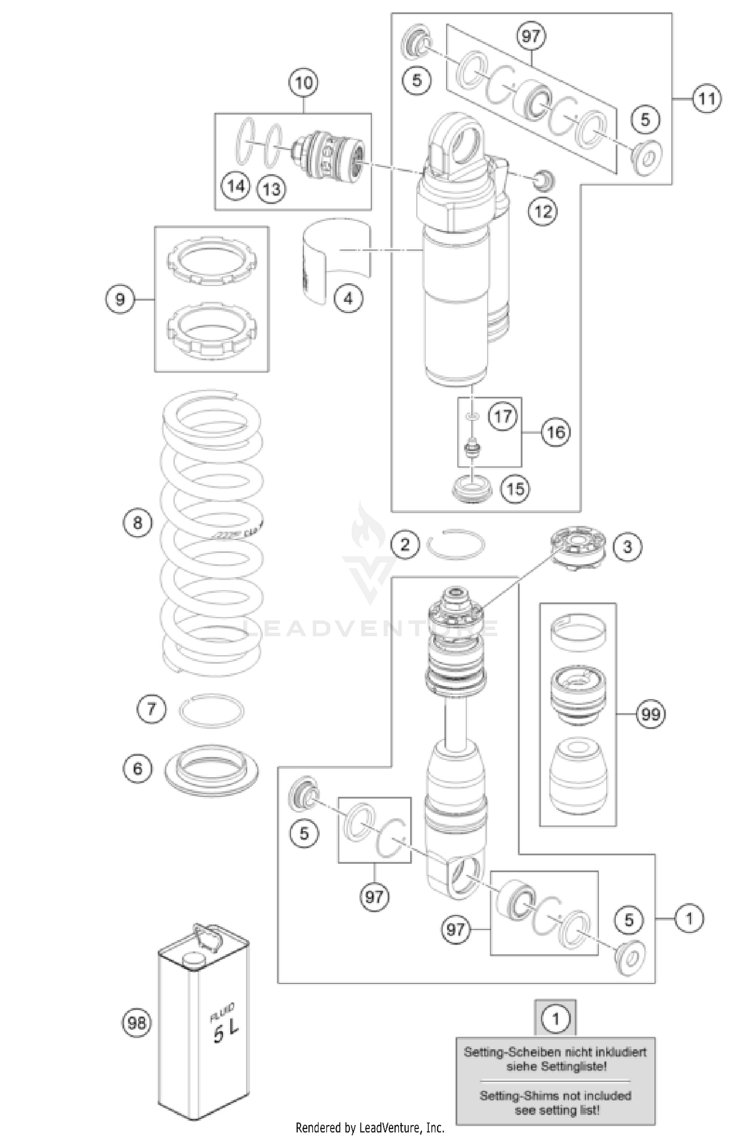 SHOCK ABSORBER DISASSEMBLED
